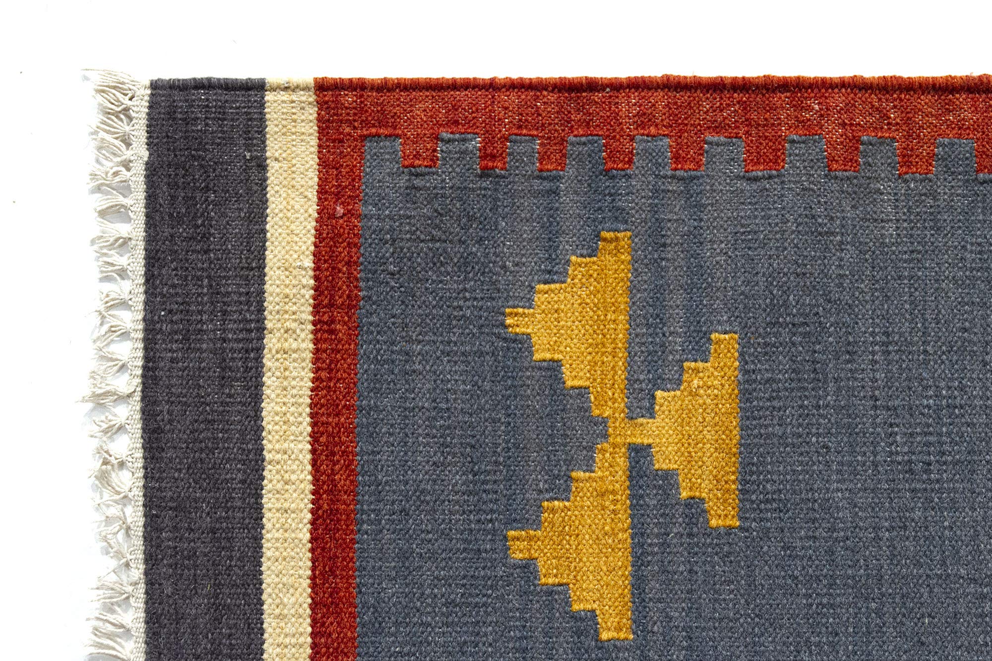 HAMID - Alfombra Kilim Lori con Diseño Moderno - 100% Lana - Alfombra Tejida a Mano - Alfombra de Pasillo, Salón, Dormitorio, Sala de Estar, Entrada (D.1, 170x110 cm)…