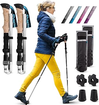 Foldable Hiking Poles for Backpacking 