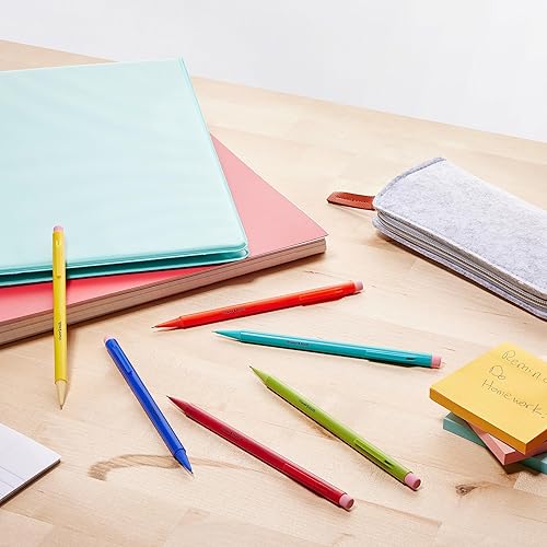 Miniatura 5 de Paper Mate Portaminas sin parar  0.028 in  HB #2  Varios colores de barril de neón  4 unidades