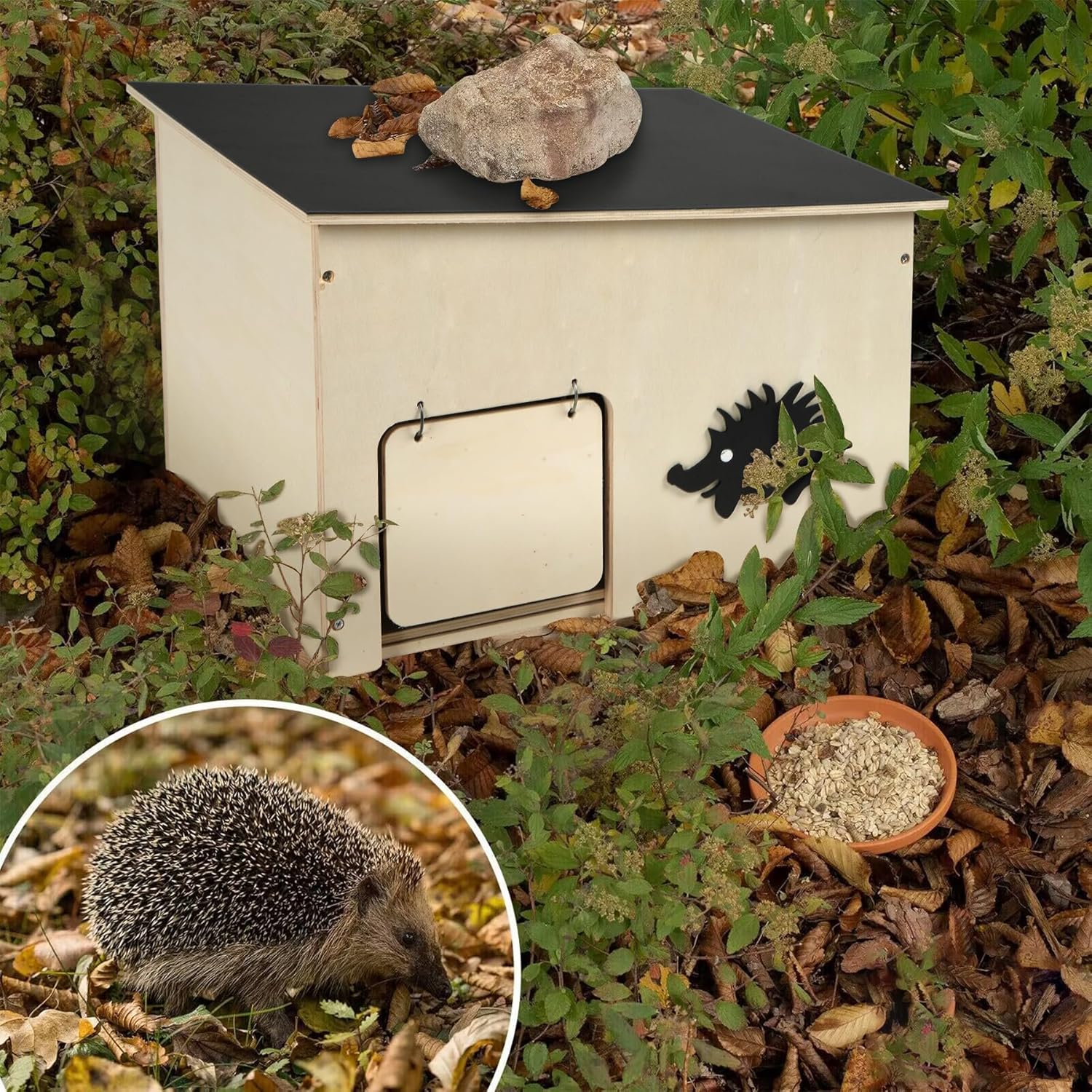 Unutrašnjost kućice za ježeve i ulaz u labirintu