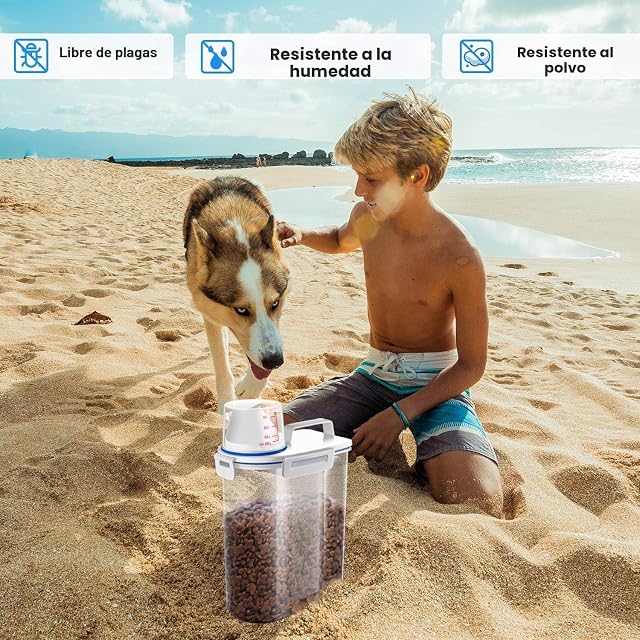 Foto 4 de 7 de TBMax Contenedor de almacenamiento de alimentos para mascotas pequeñas