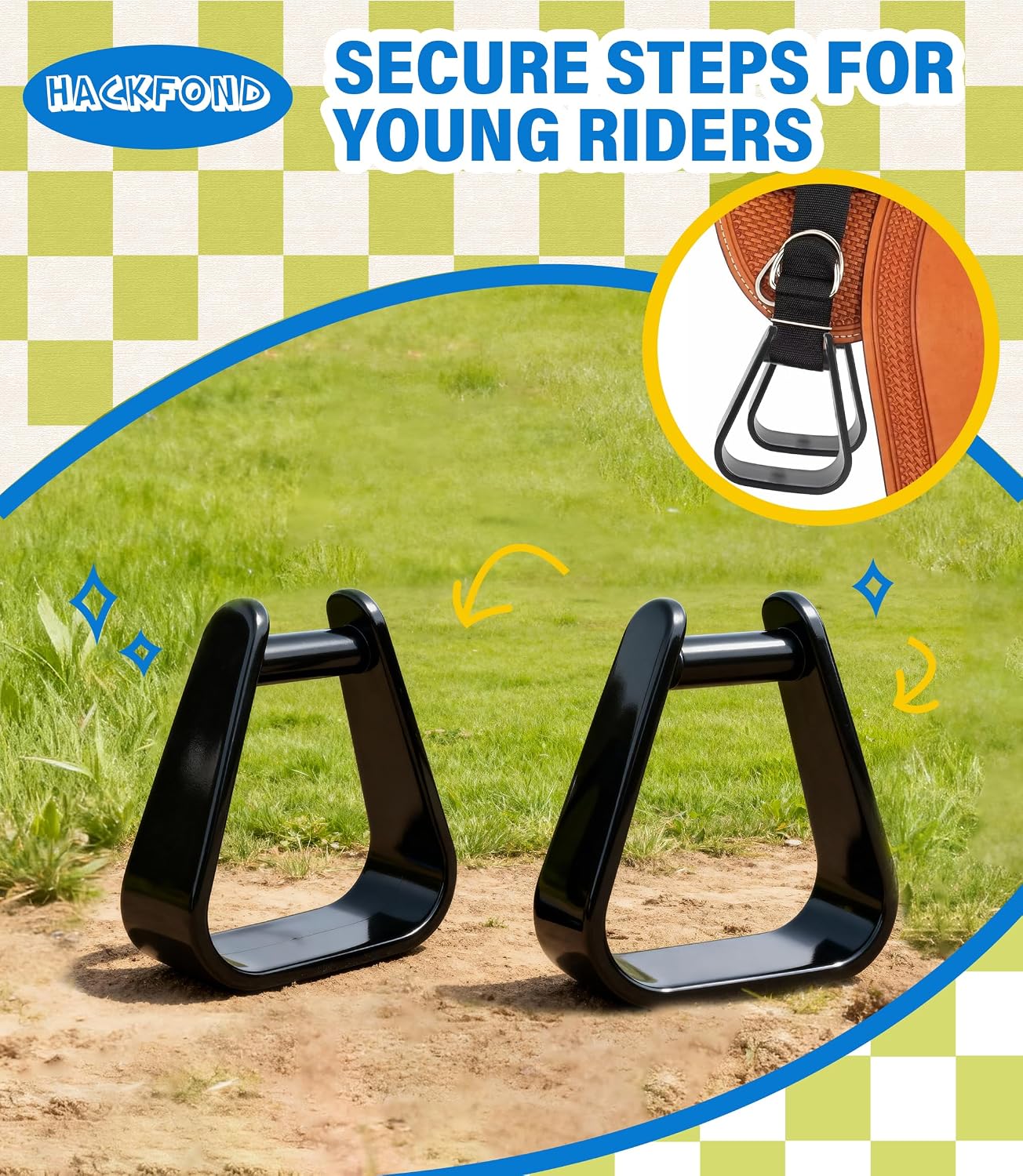 2pcs Kids Safety Western Stirrups, Children Horse Riding Stirrups | Horse Riding Stirrups, Equestrian Training Tool, Durable Children Western Riding Accessory