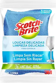 3M, Scotch-Brite, Esponja Não Risca, 1 Unidade - Azul