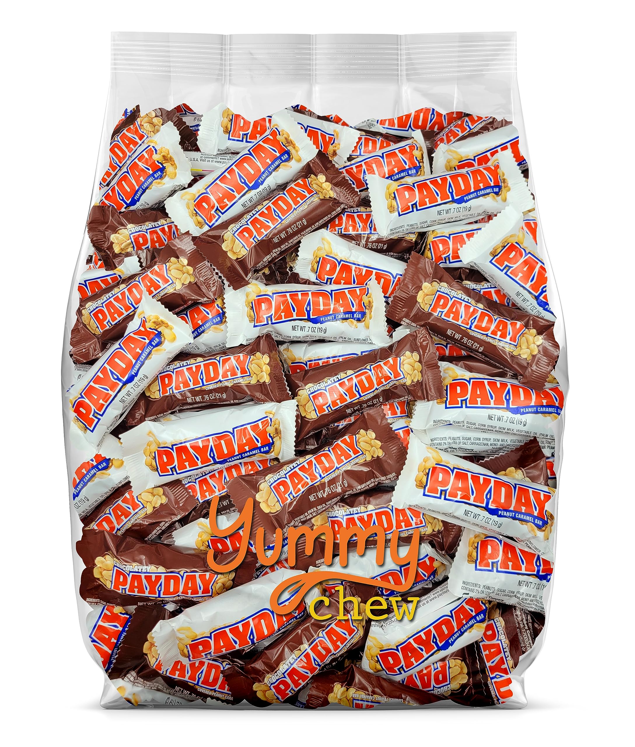 PayDay Assorted Chocolate Candy Bars – Pay Day Original and Pay Day Chocolatey - Peanut, Caramel, and Chocolate Candy Snack-Size Bars - 36 Individually Wrapped Pieces – 2 lbs. Assorted Bulk Candy