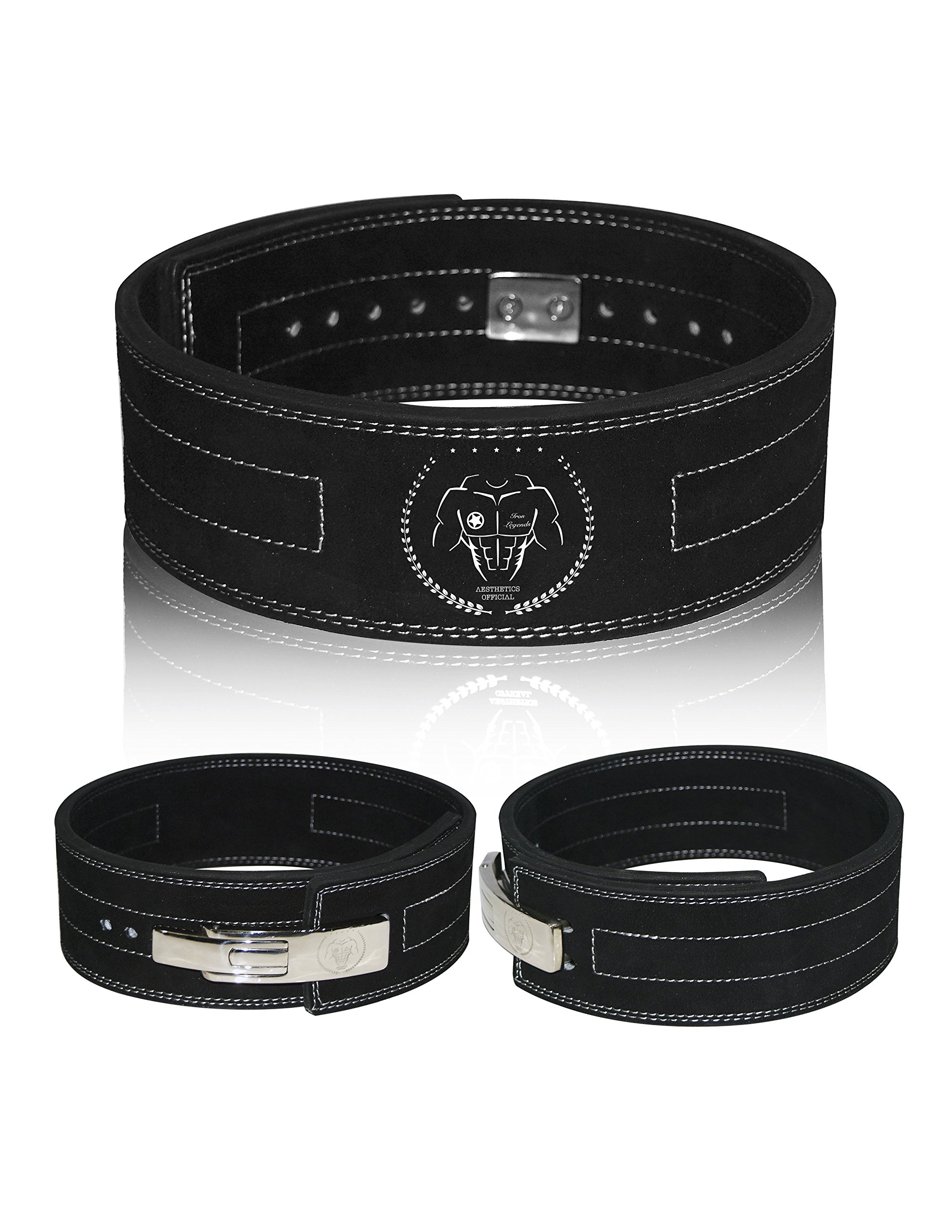 Lever Buckle Weight Lifting Powerlifting Belt Genuine Leather 10mm Premium Competition Rated