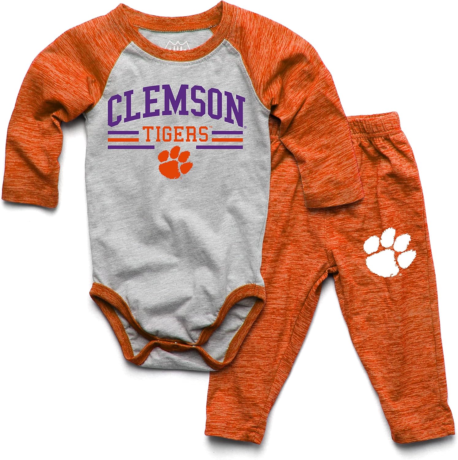 Wes and Willy Baby College Sports Fan Long Sleeve One Piece and Pant Set