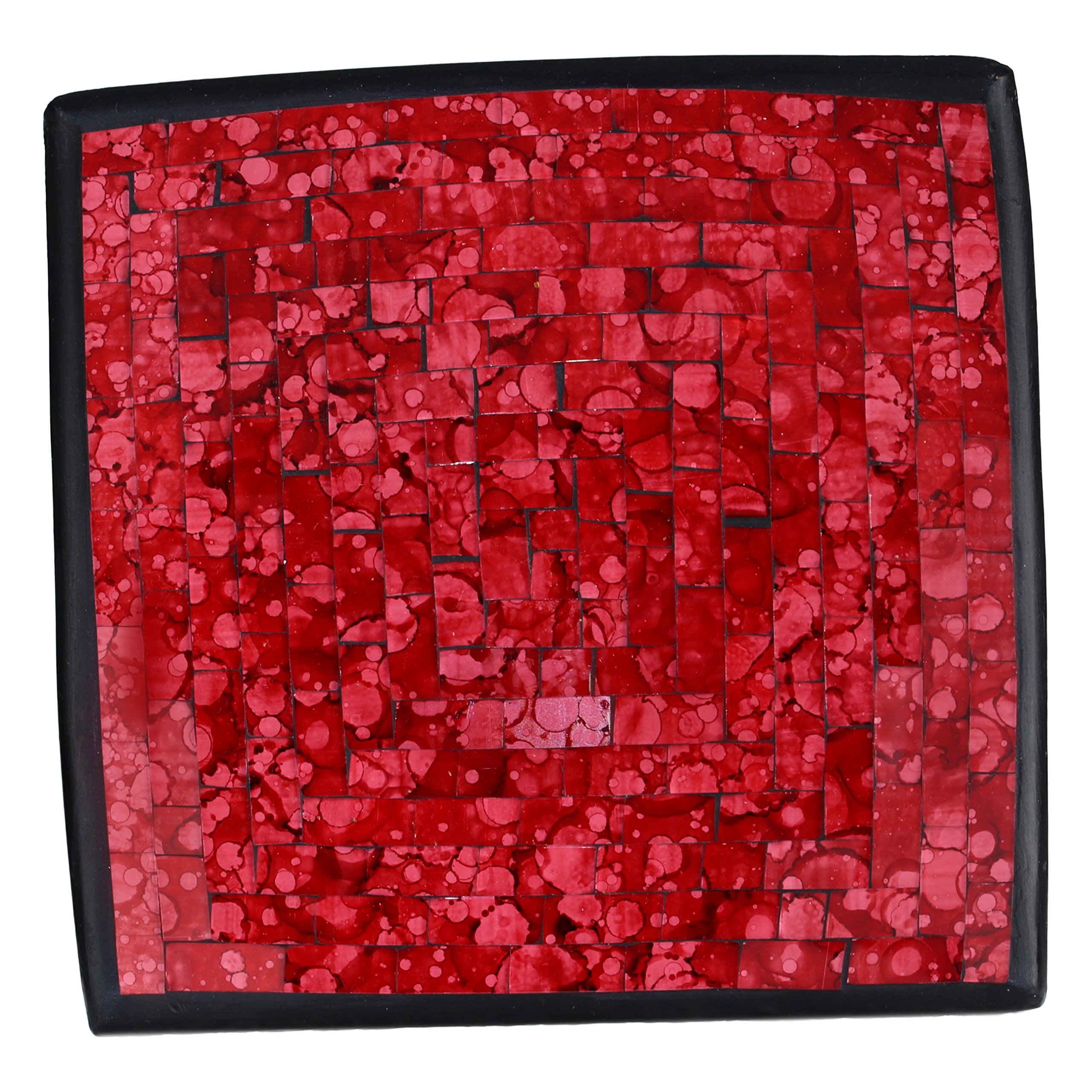 ART-CRAFT Dekoschale Mosaikschale rot Tonschale Schlüsselsch