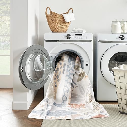 Miniatura 6 de Nourison Astra - Alfombra lavable a máquina con diseño de animales marfil de 6 pies 7 pulgadas x 9 pies, fácil de limpiar, no se desprende,