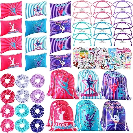 Abbylike 98 Pcs Gymnastics Party Favors for Girls, Gymnastics Goody Bag Fillers,...