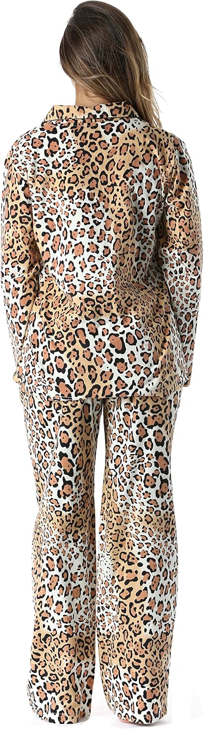 #followme Printed Flannel Button Front PJ Pant Set - Image 2