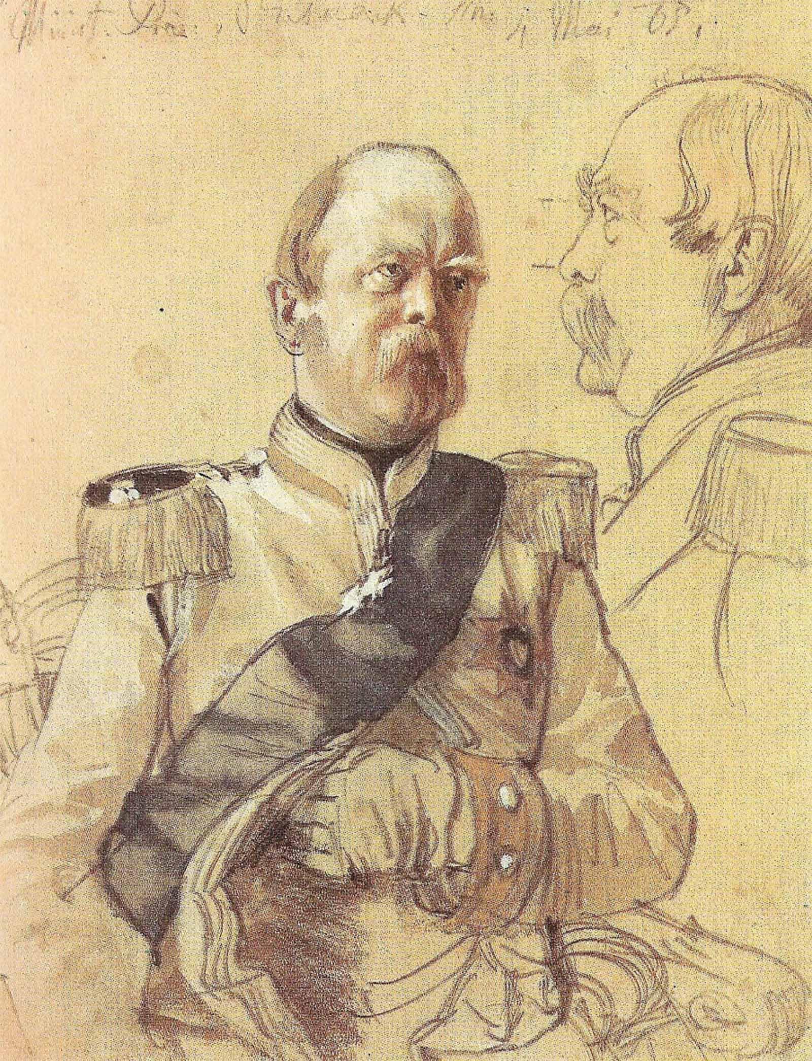 Artxlxxbn No Frame Famous Print Painting Colorful Art Print Bismarck By Adolph Menzel Canvas Art Decorations For Home Decor 60X90cm