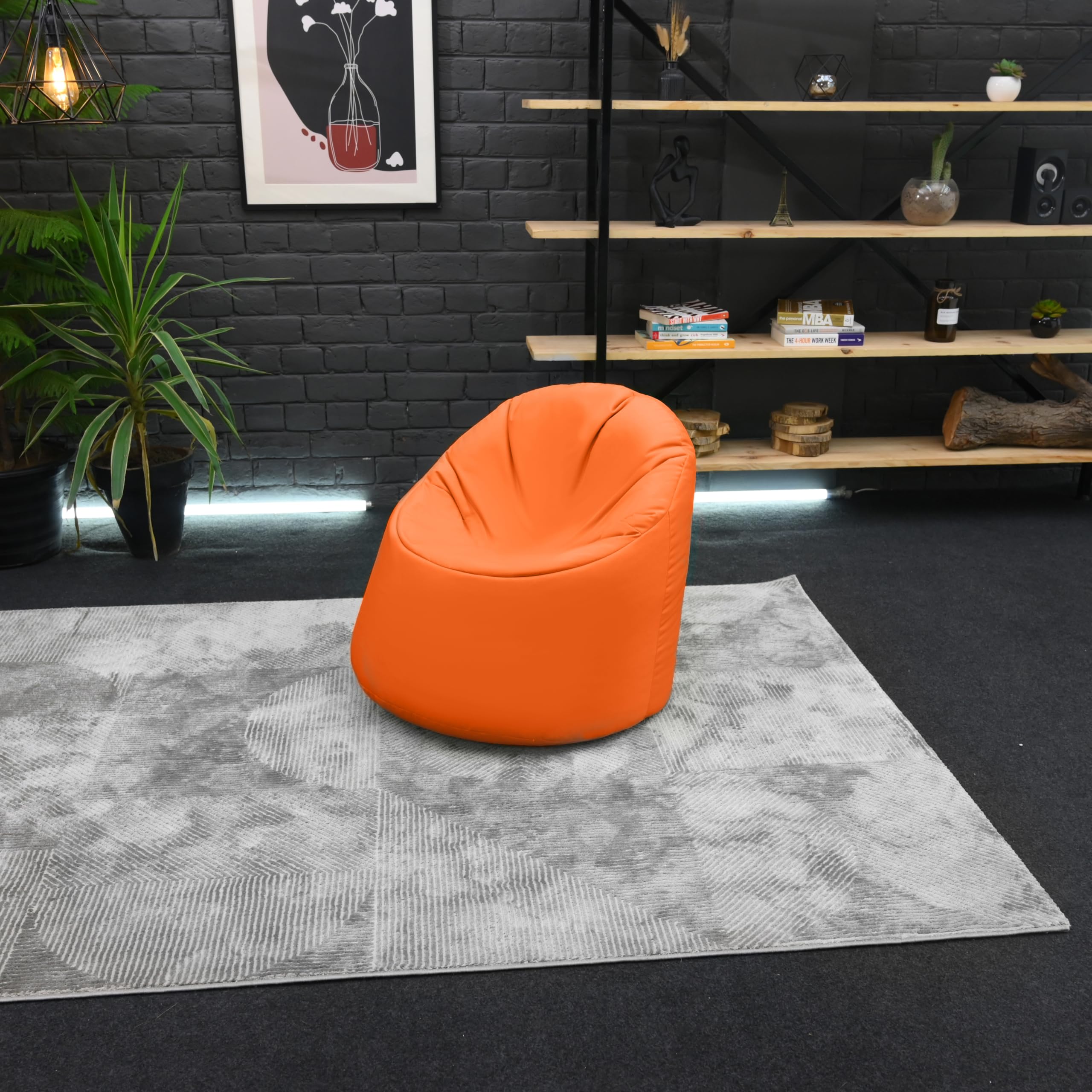 Ready Steady Bed Poltrona a Sacco per Bambini | Comodo Sedile BeanBag per Interni ed Esterni | Mobili per Bambini Resistenti all'acqua | Design Ergonomico Durevole Comodo (Arancia)