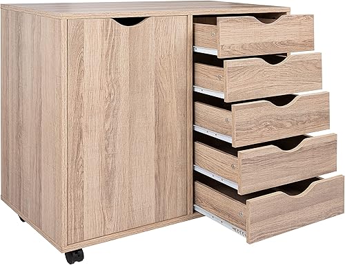 Miniatura 4 de Naomi Home Archivadores de oficina de madera para oficina en casa, archivador de madera, gabinete de archivos móvil, gabinete de almacenamiento