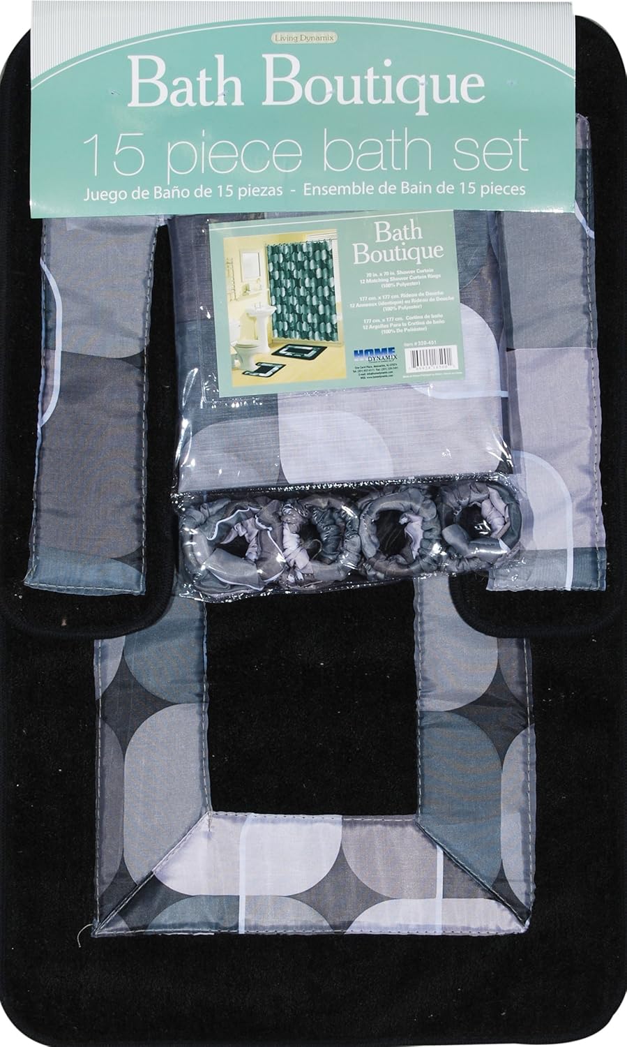 Home Dynamix Bath Boutique PolyAcrylic 15Piece Bathroom