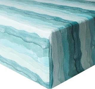 Premium Knit Baby Crib Sheets for Boys and Girls Breathable and Soft, Fitted Crib Sheets for Standard Baby Mattresses, Crib Sheet for Baby Registry or Shower Gift, Waves