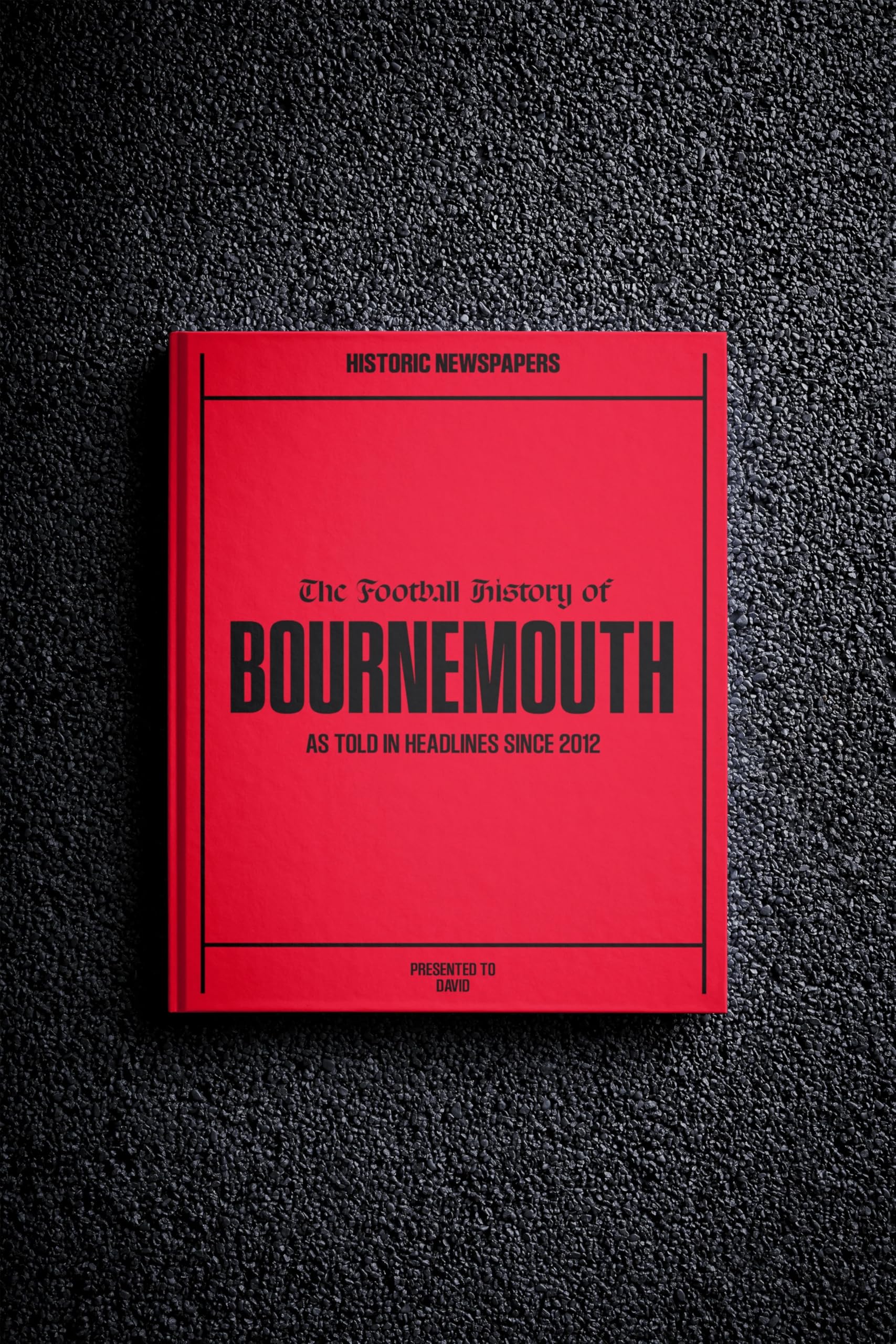 Personalised Bournemouth Football Newspaper History Book — image 1