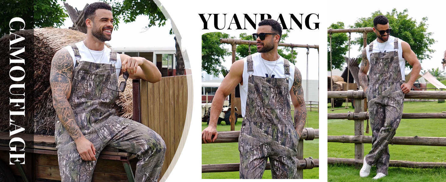 Amazon.com: Yuanbang Camo Overalls for Men Work Utility Coveralls 