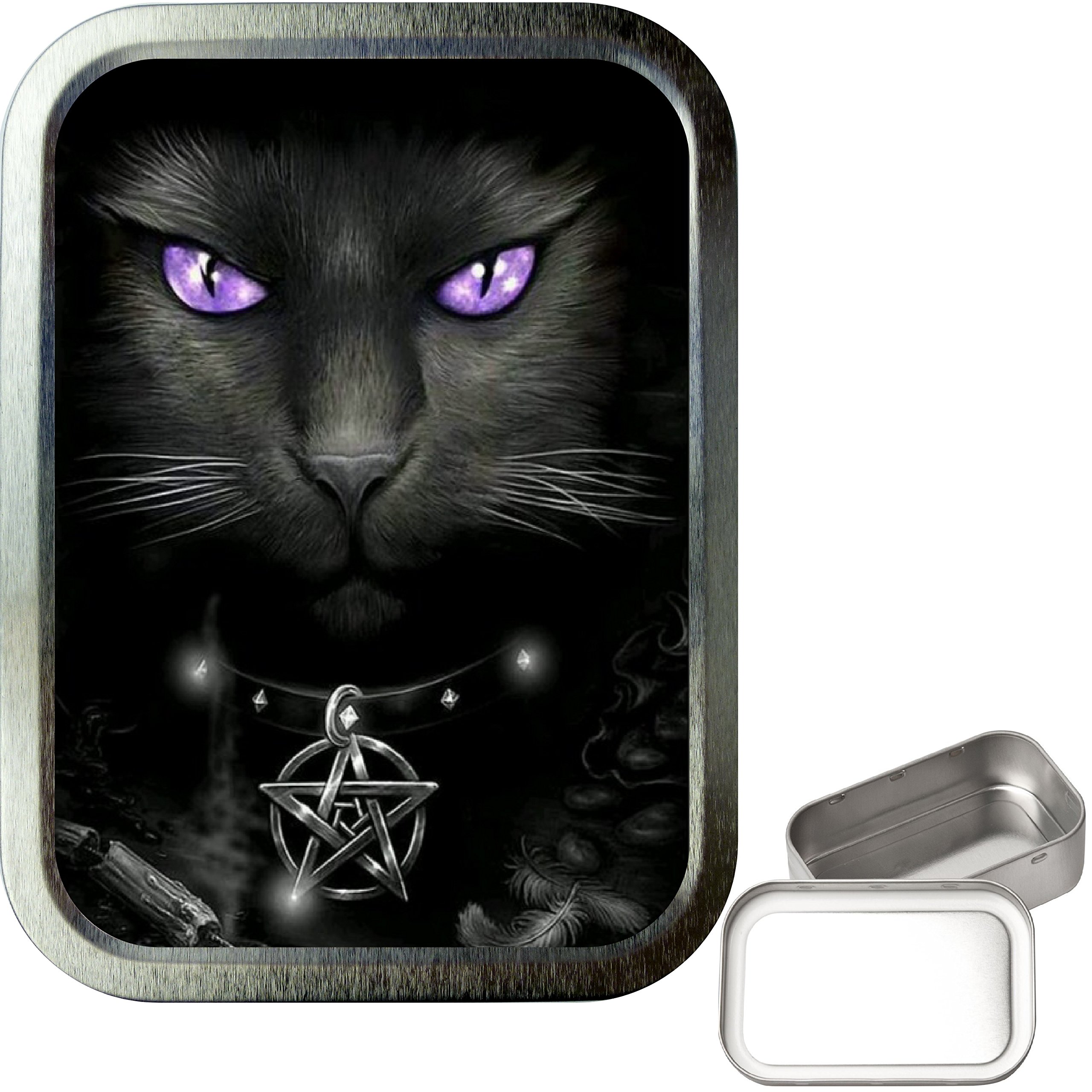 Teez Silver - Witches Cat 2Oz Tobacco Tin