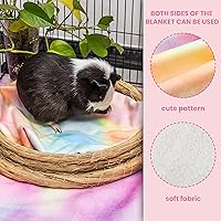 Vista 4 de Alfombrilla para jaula de conejillo de indias, paquete de 3 unidades, 19.2 x 24 pulgadas, impermeable, accesorios de ropa de cama para animales