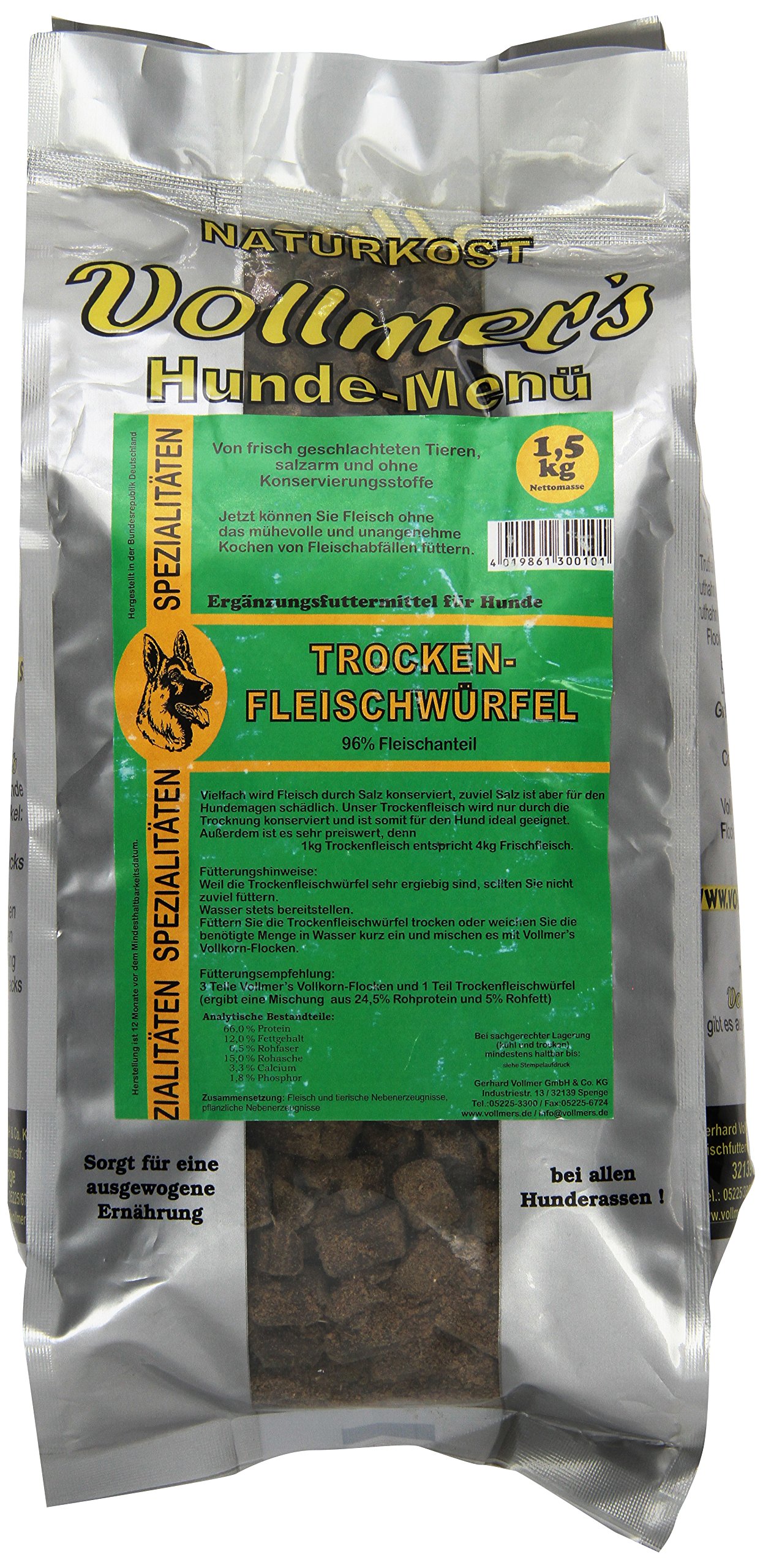 Vollmers Holistic Hundefutter – 15 Kg, Ganzheitliche Ernährung Mit Hohem Fleischanteil