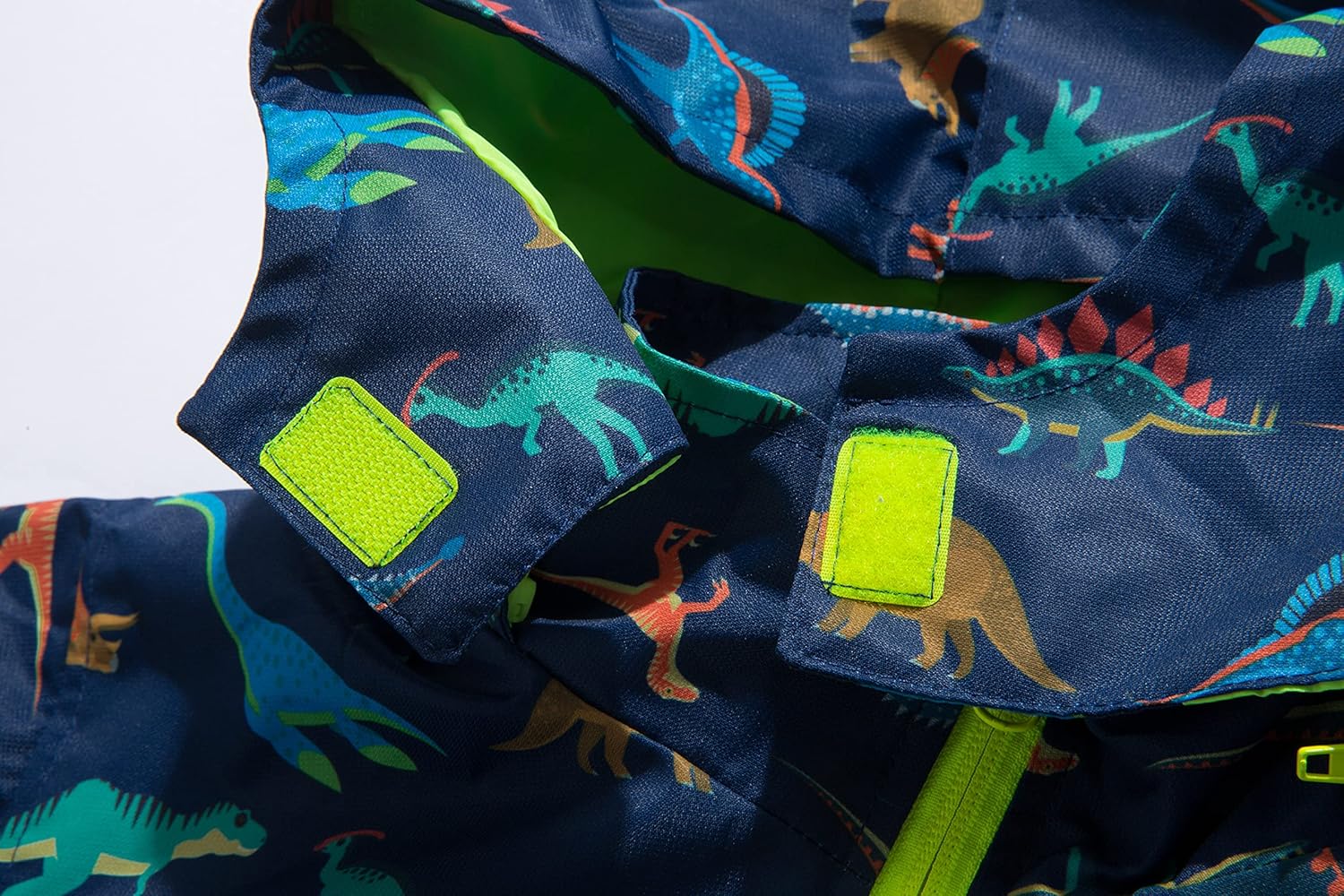 Boys Rain Jacket with Detachable Hood Lightweight Raincoats for Kids Windbreaker - Image 4