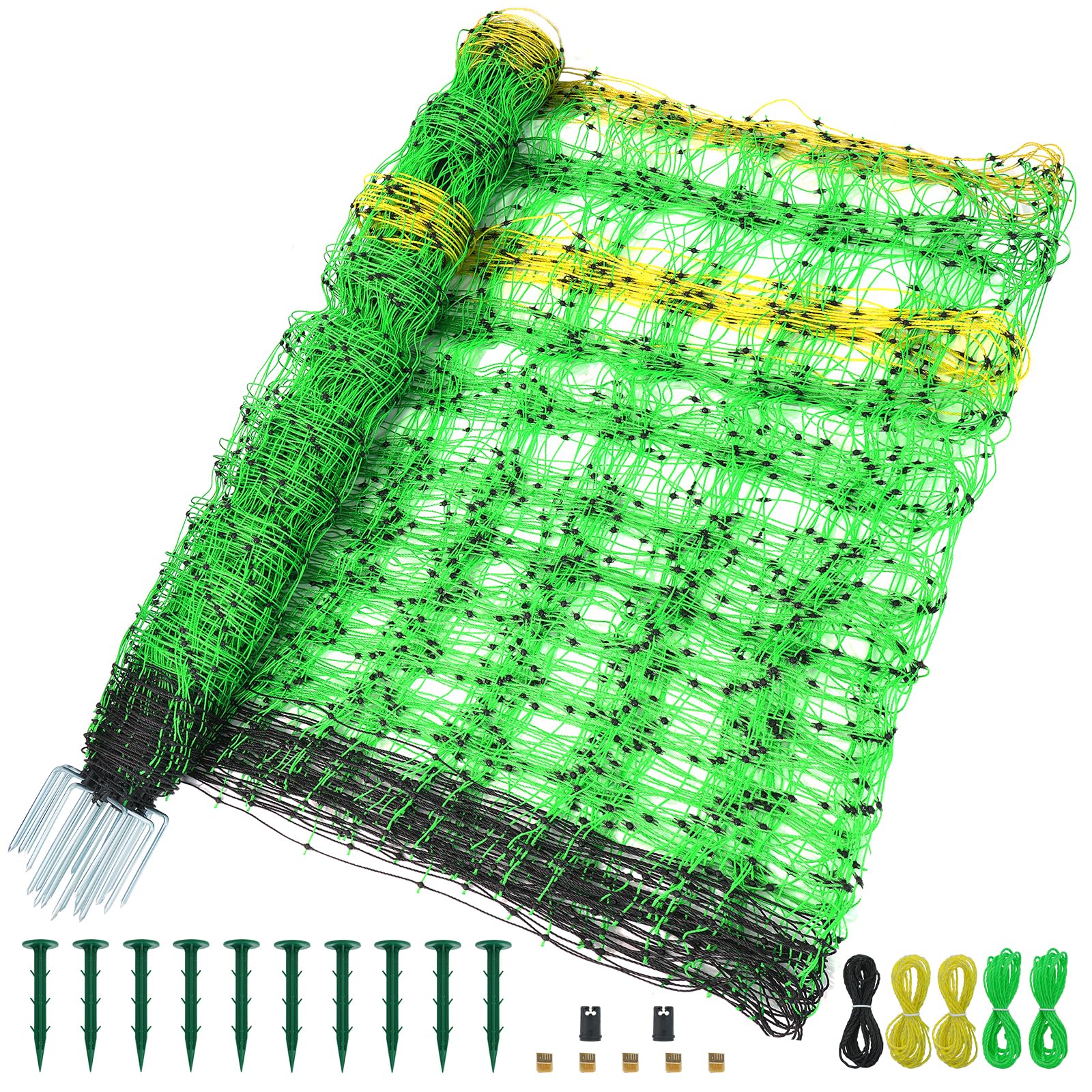 EBUY Electric Fence Netting, 49.6" H x 164' L, Portable Livestock Nets Mesh for Hogs, Cattle, Sheep,Turkey, Goat, Larger Animals,PE Net Fencing Used