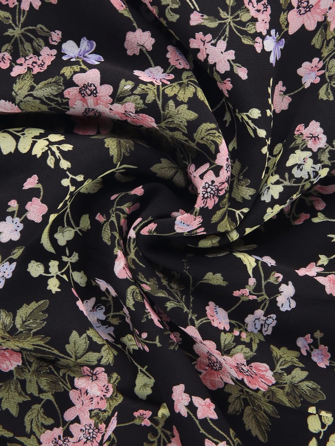 Allegra K Women's Floral Chiffon Dresses Smocked Mini Sleeveless A-Line Dress - Image 5