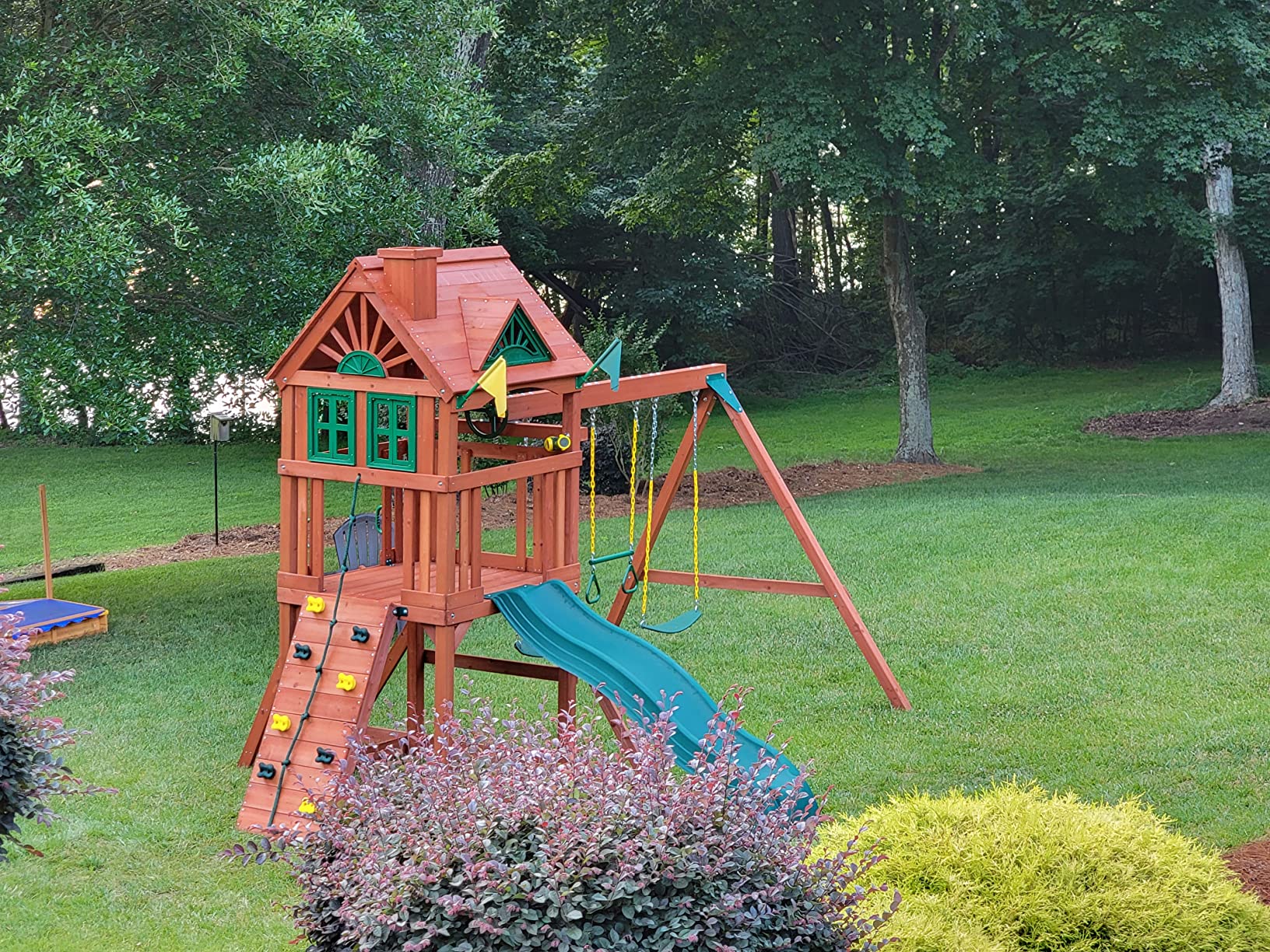 44/mo Finance Gorilla Playsets 010021 Nantucket II Wood Swing Set