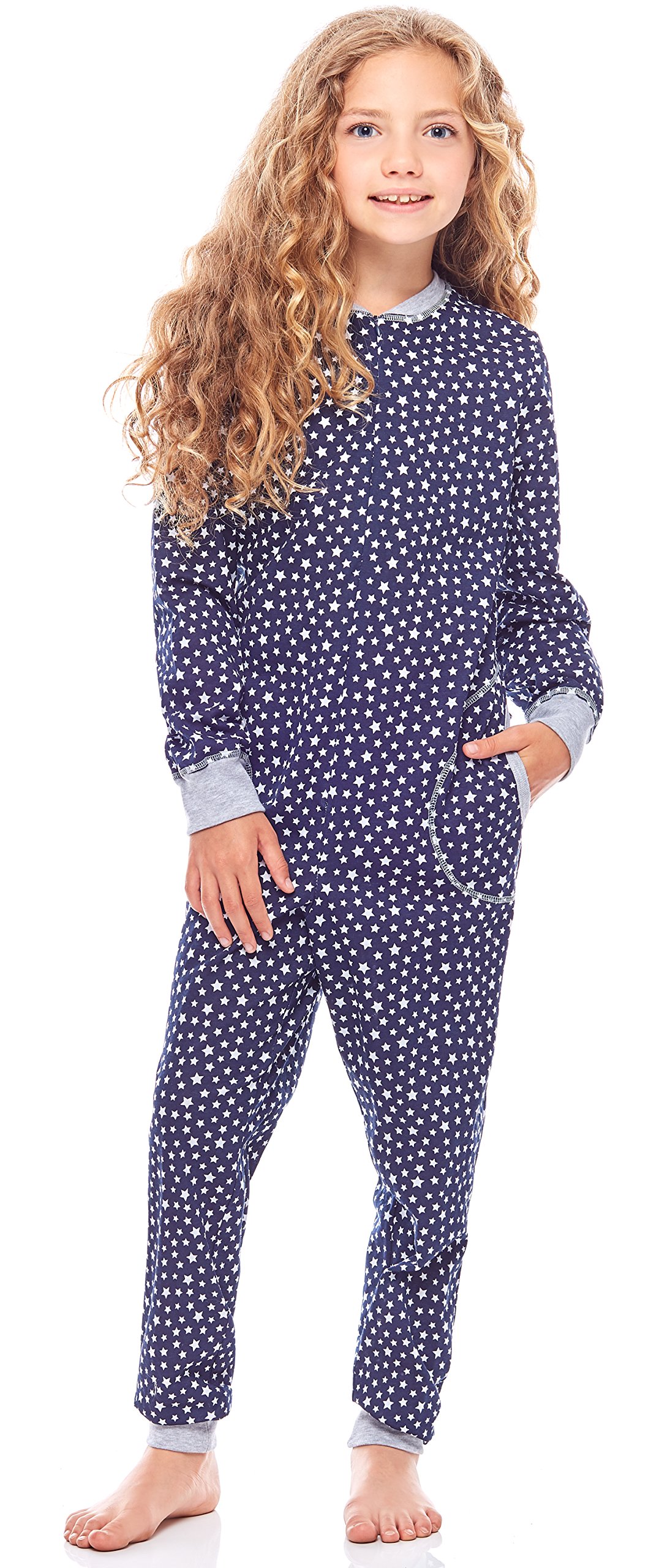 Merry Style Mädchen Schlafoverall Jumpsuit Mädchen Bequeme und warme Schlafanzug Kinder MS10-186