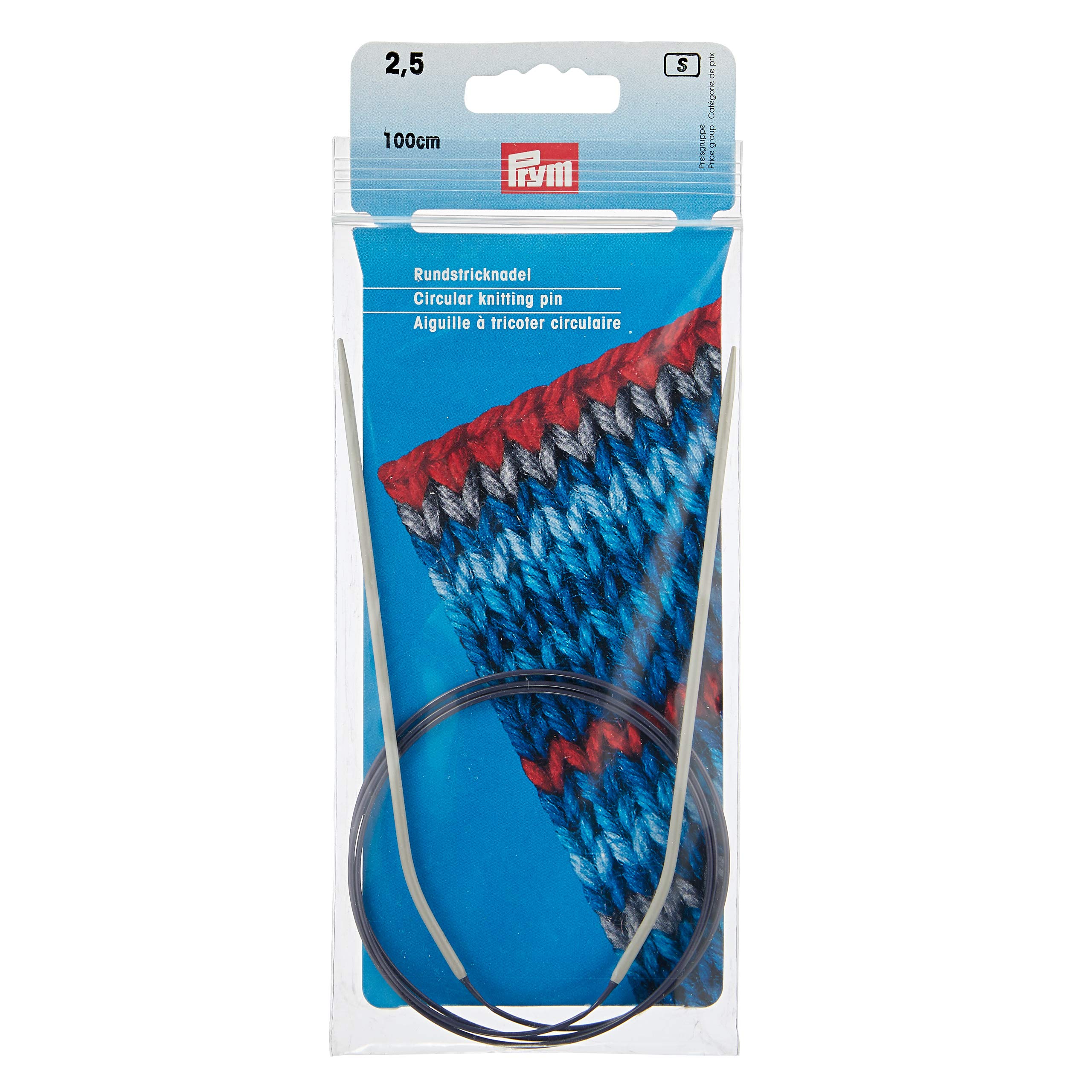 Prym Circular Knitting Needle, Aluminium, Grey, 2.5 mm