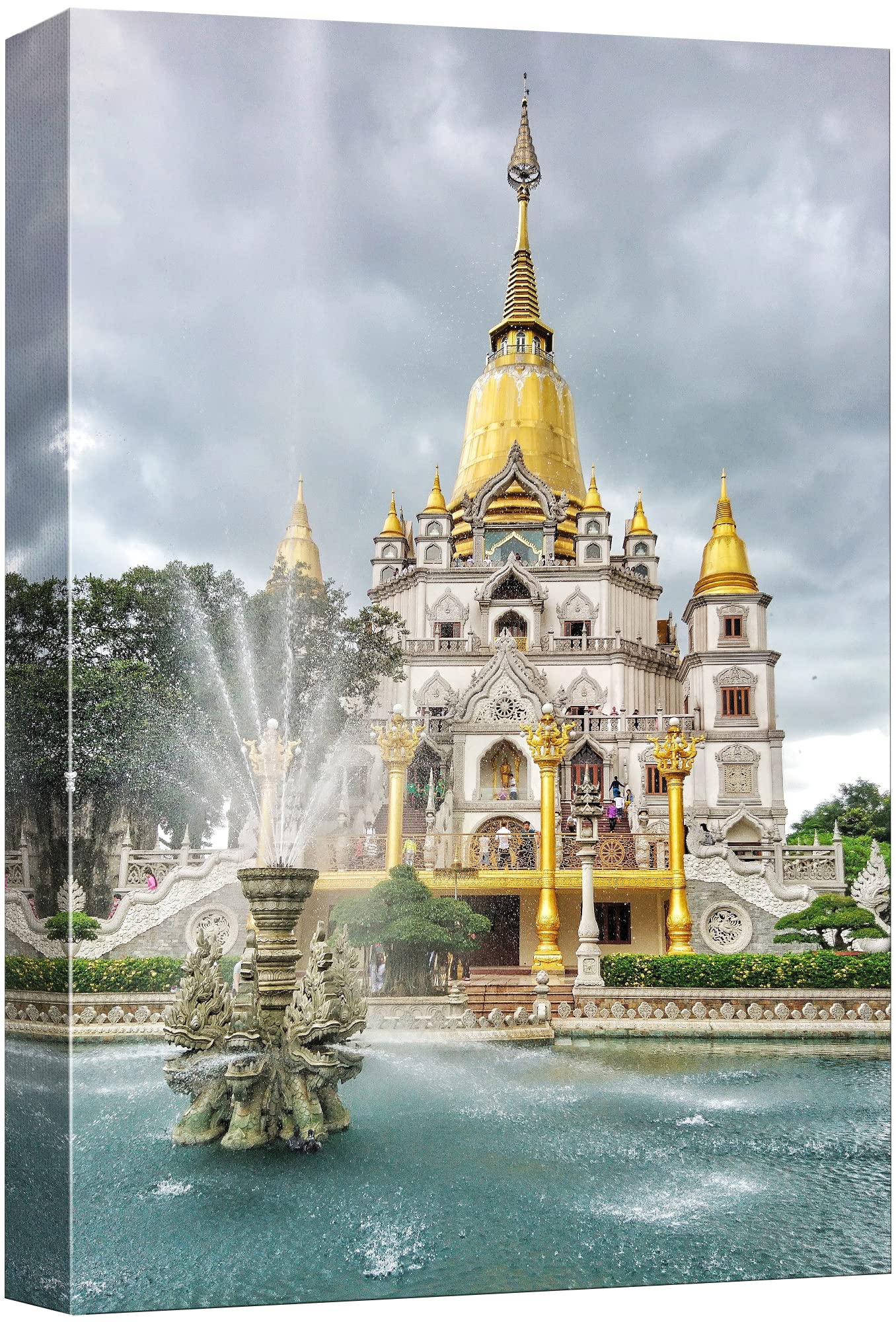 wall26 Canvas Print Wall Art Buddhist Temple in Ho Chi Minh City, Vietnam Nature Religious Photograp