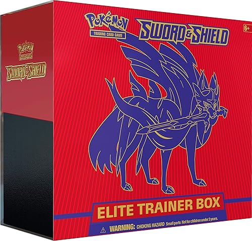 Pokemon TCG Sword Shield Elite Trainer Box - Zacian 8 paquetes de refuerzo Tarjetas auténticas multicolor