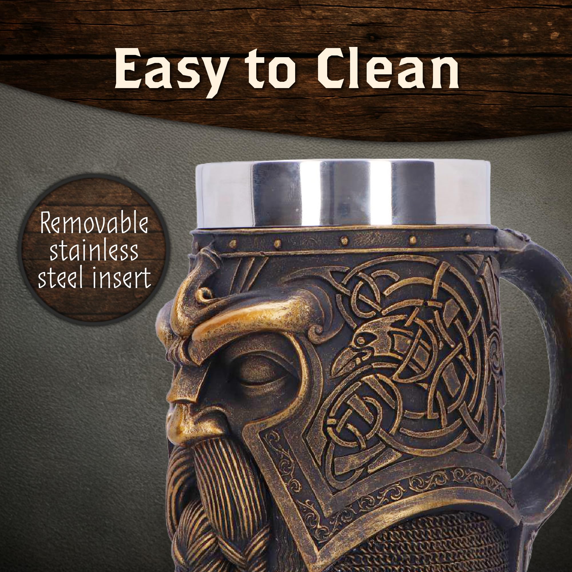 Nemesis Now Odin - Jarra estilo vikingo, diseño medieval, para hidromiel, cerveza, bebidas, entretenimiento en casa