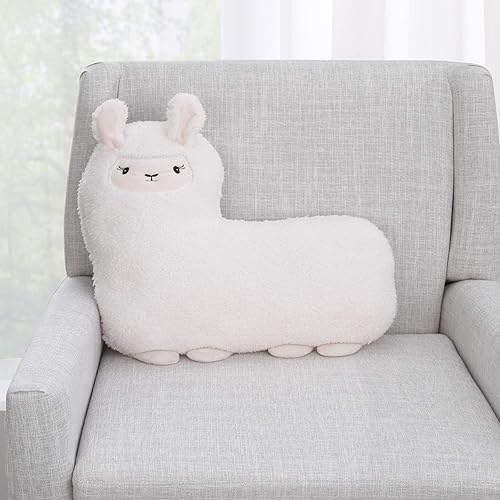 Miniatura 5 de Little Love by NoJo - Almohada decorativa de llama Sherpa con bordado, almohada decorativa para guardería, decoración de sala de juegos, lindas