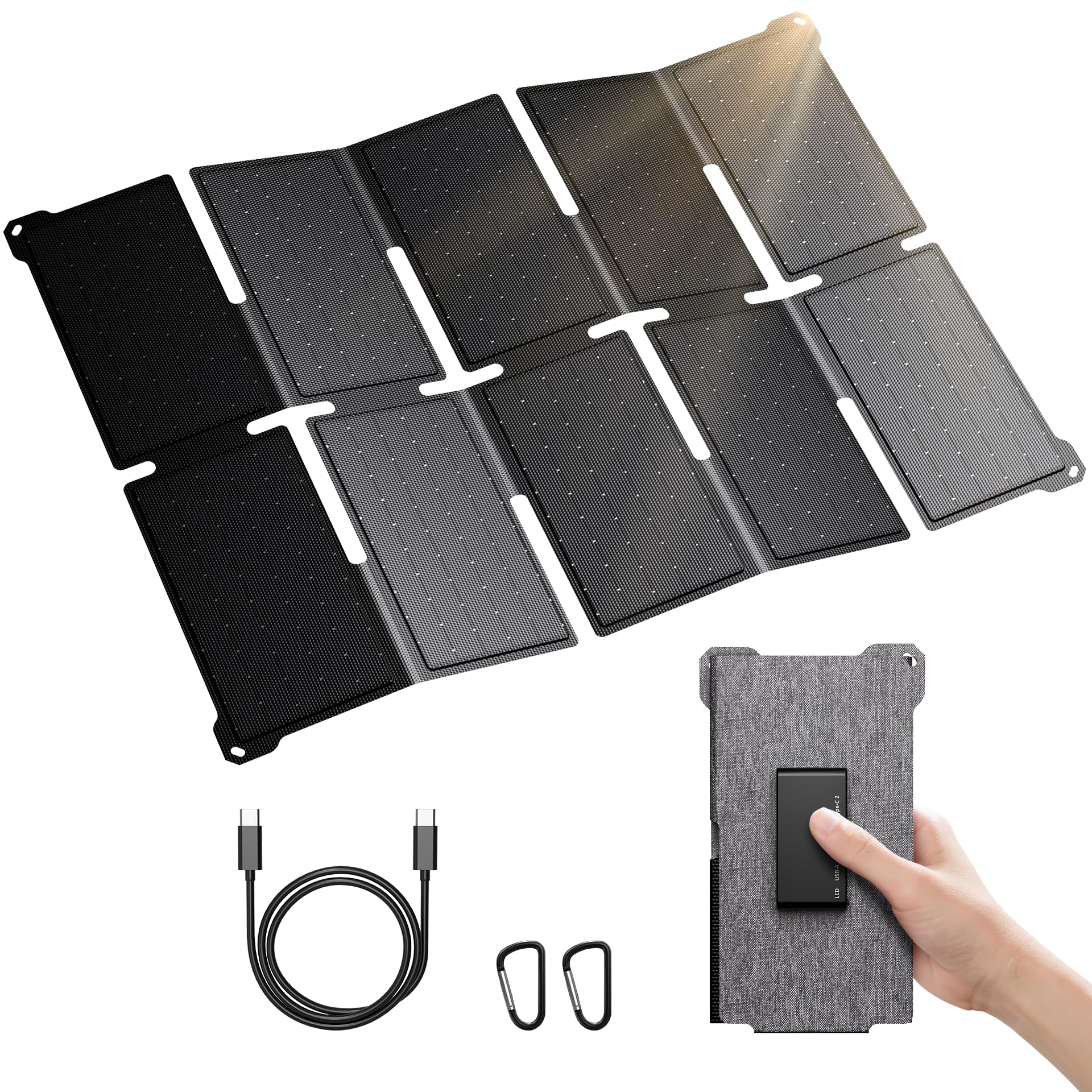 BigBlue ソーラーパネル 太陽光パネル ソーラー充電器 35W PD25W快速充電 USB-A/Type-C 3ポート 折り畳み式 携帯便利 小型 チャージャー Amazon.co.jp: BigBlue ソーラーパネル 太陽光パネル ソーラー充電器