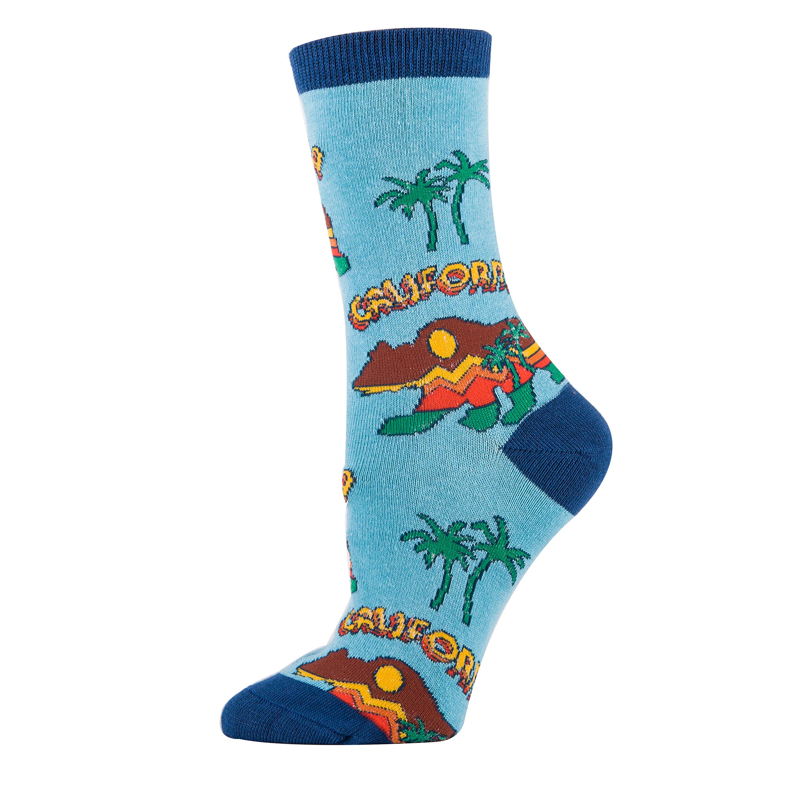 ooohyeah Women's Crew Funny Novelty Socks, City State Gifts Souvenirs, Crazy Fun Dress Socks, Shoe Size 5-10