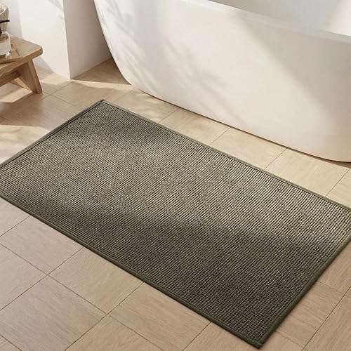 Miniatura 10 de YIHOUSE Alfombras y Alfombrillas de Baño de 16x24, Antideslizantes de Secado Rápido para Baño Absorbentes Ultra Delgadas Lavables a Máquina que