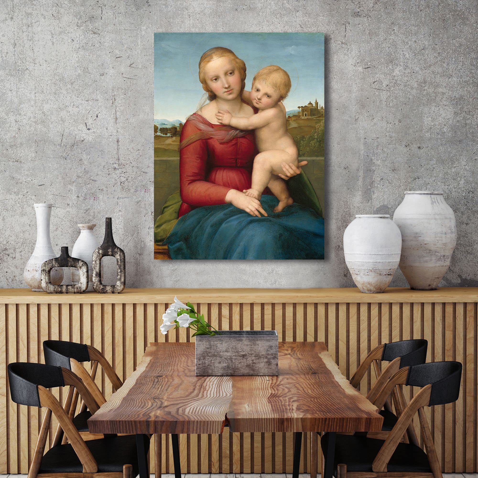 Art Print Cafe – Leinwandbilder Raffaello, The Small Cowper Madonna – 60 x 40 cm