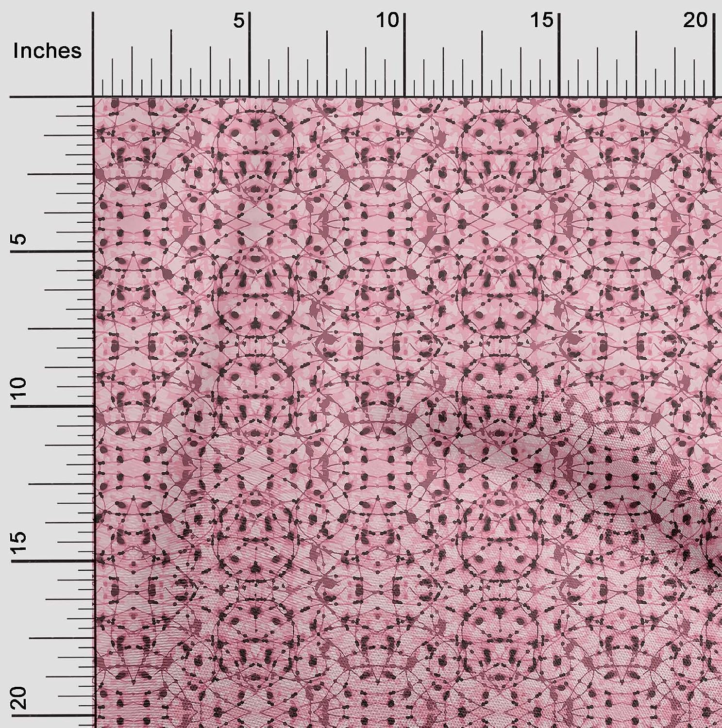 oneOone Cotton Cambric Light Pink Fabric Tie Dye DIY Clothing Quilting Fabric Print Fabric by Yard 56 Inch Wide-CF