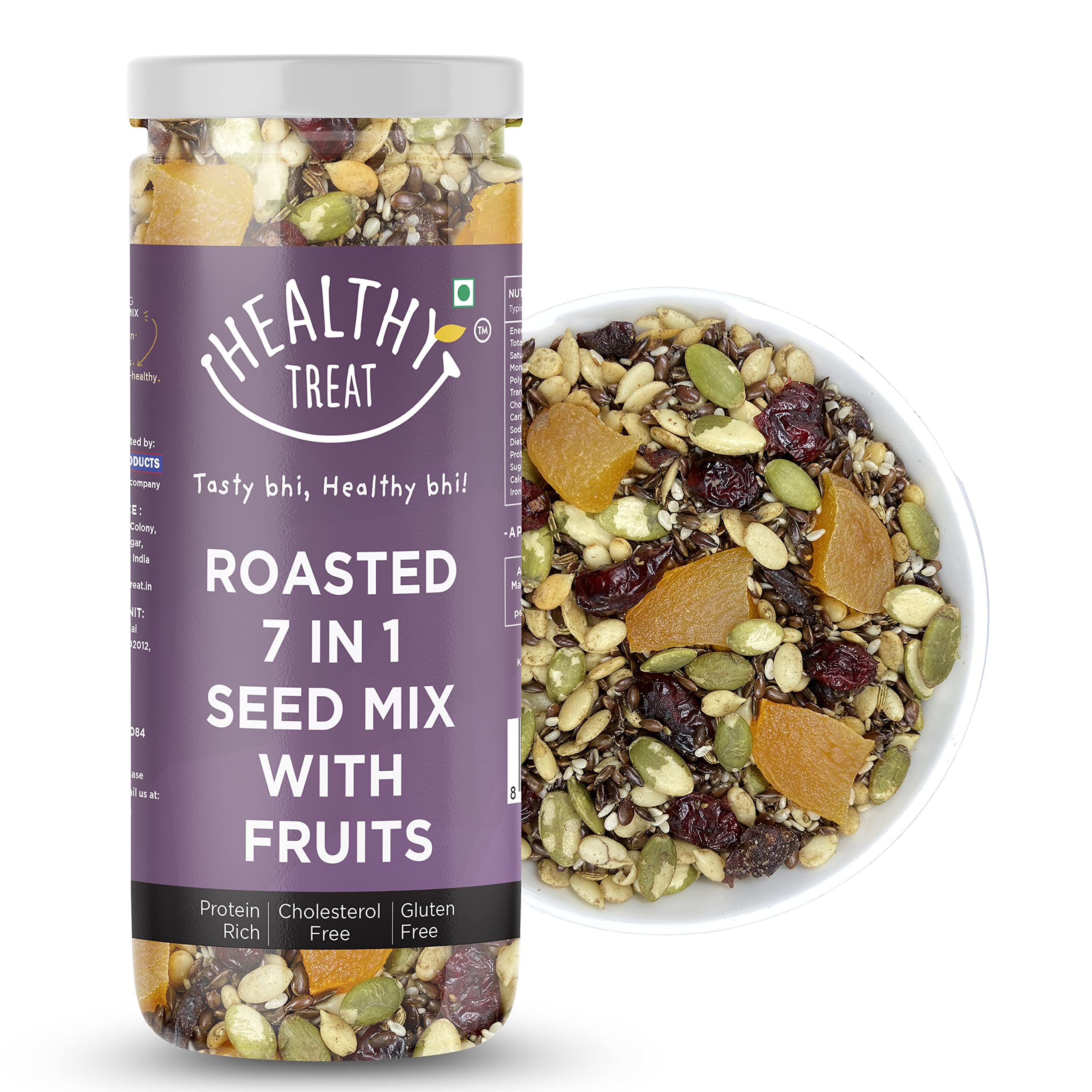 Healthy Treat Roasted 7 in 1 Seed Mix with Fruits 150gm | Trail Mix | Seeds Mix | Roasted Seeds Mix for eating | The Ultimate Protein-Rich Snacks | Mixed Seeds for Weight Loss | Nutritious Roasted Seed Mix with Fruits | Healthy Snacks-image-20
