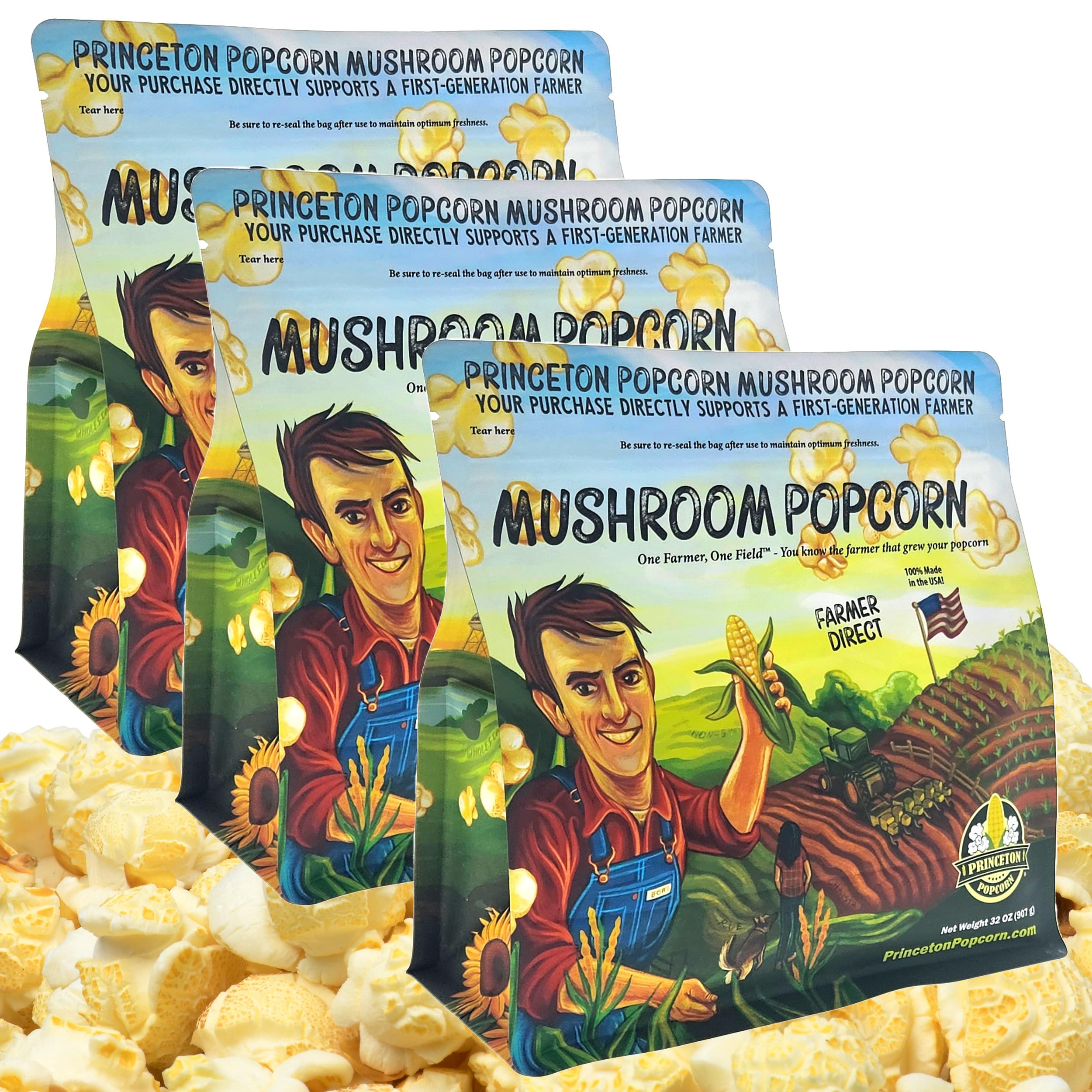 Princeton Popcorn Yellow Mushroom Popcorn Kernels