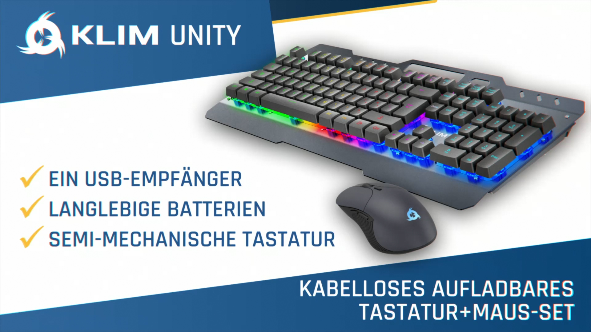 V7 Set tastiera e mouse wireless