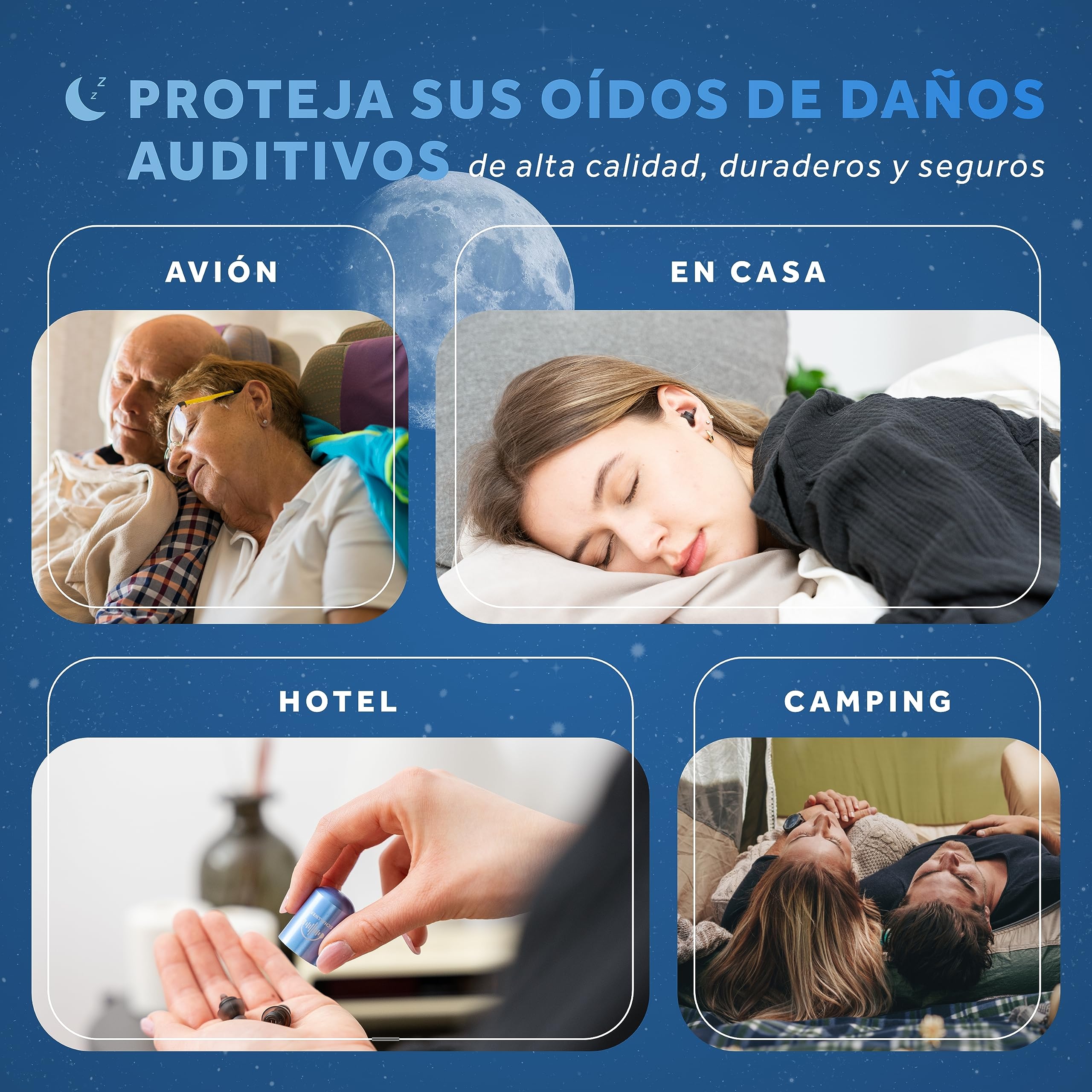 Schallwerk ® Sleep+ tapones de protección auditiva para dormir – tapones oidos – amortigua el ruido y los ronquidos – ideal para un sueño tranquilo