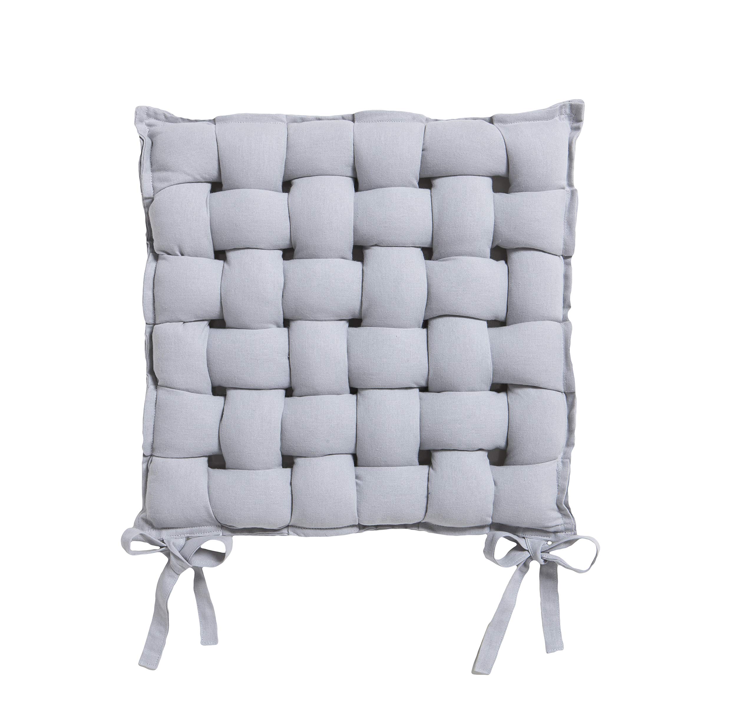 Coussin De Chaise Assise Matelassé 40 X 40 Cm Blanc