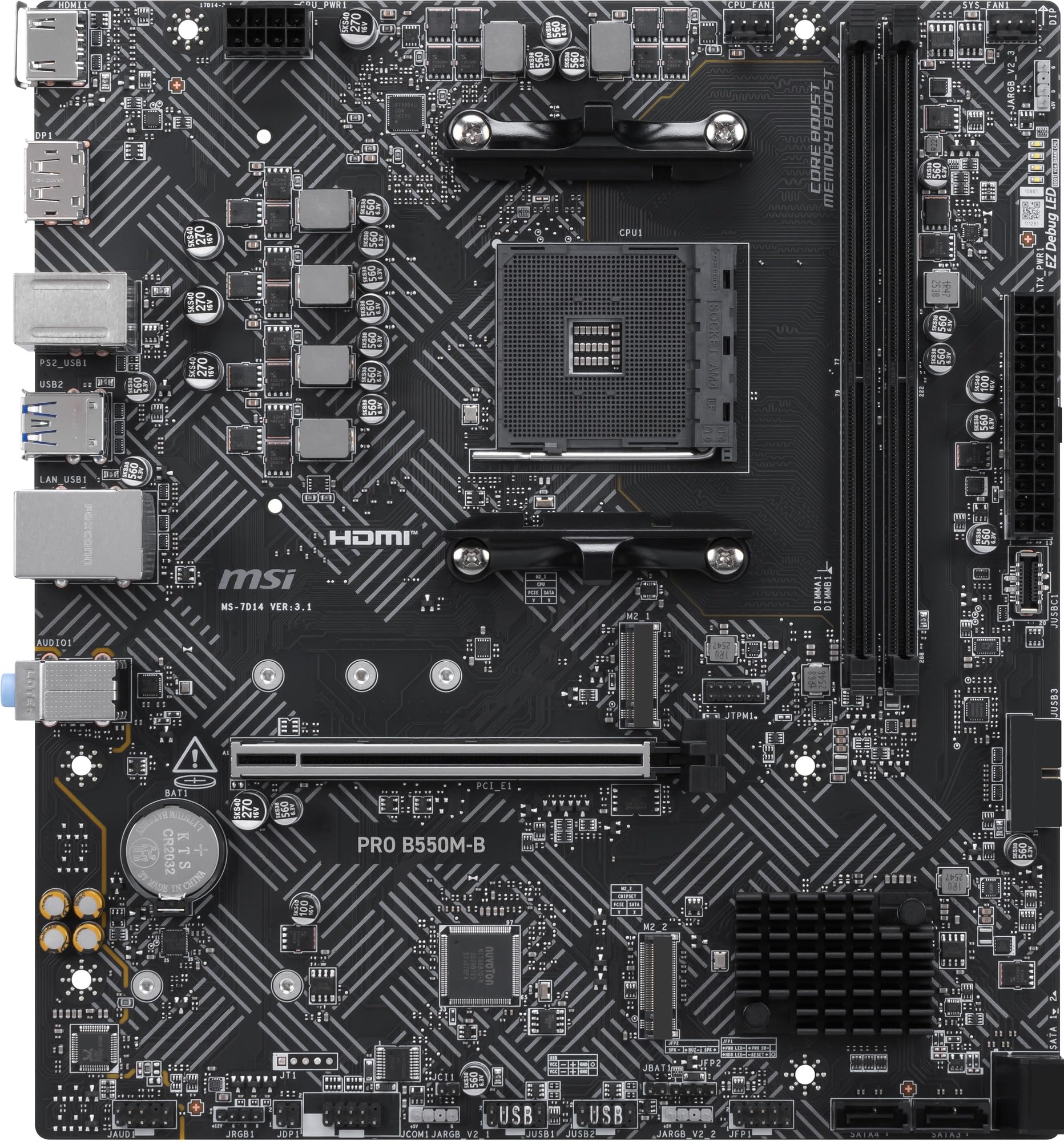 Amazon | MSI PRO B550M-B Micro-ATXマザーボード MB6989 | MSI