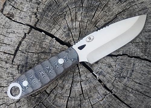 Miniatura 7 de JEO-TEC N10 Bushcraft - Cuchillo de supervivencia  Cuchillo de caza utilitario para acampar al aire libre de espiga completa en funda Kydex