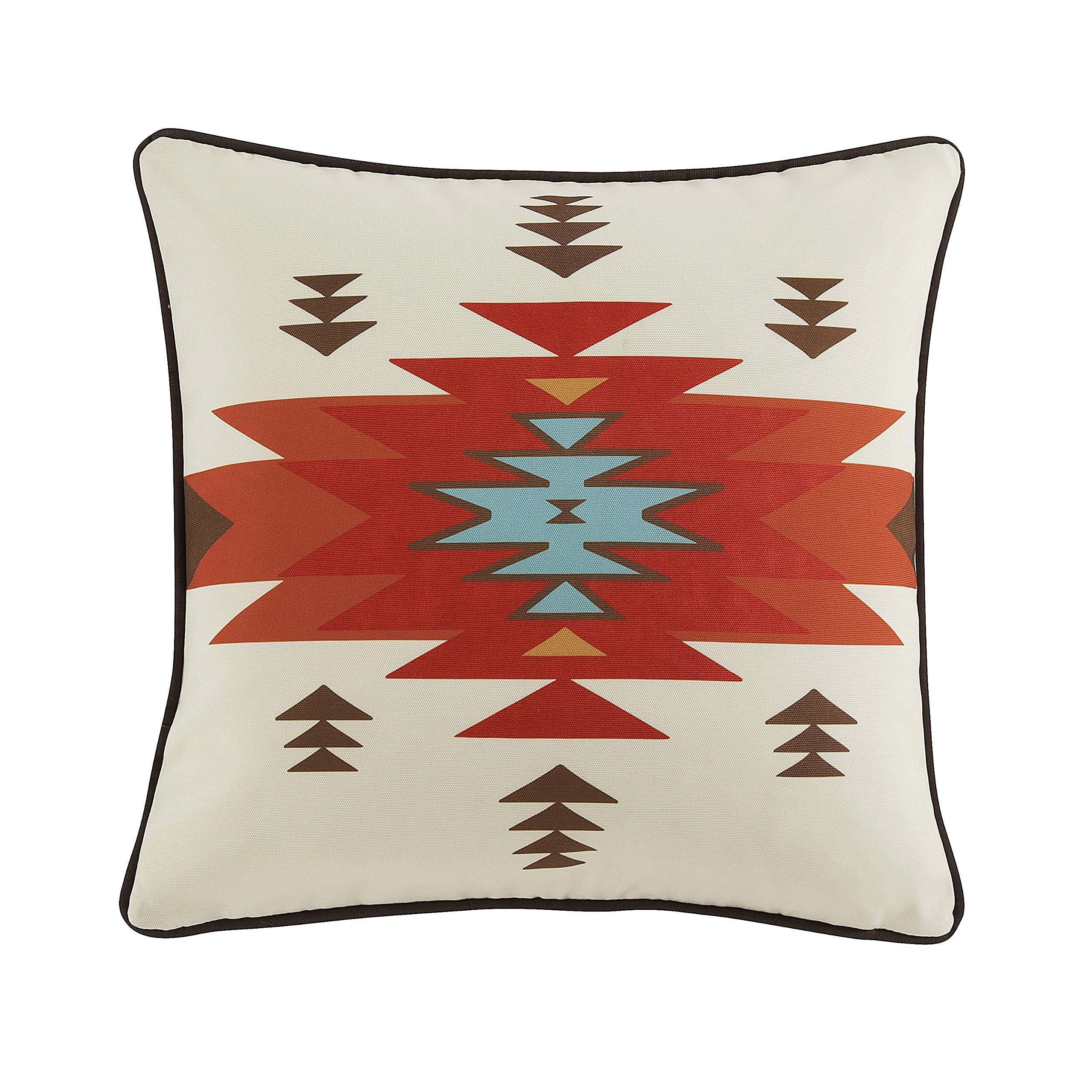 Paseo Road by HiEnd Accents | Del Sol Aztec Outdoor Decorative Throw Pillow, 20x20 inch, Southwestern Rustic Cabin Lodge Style