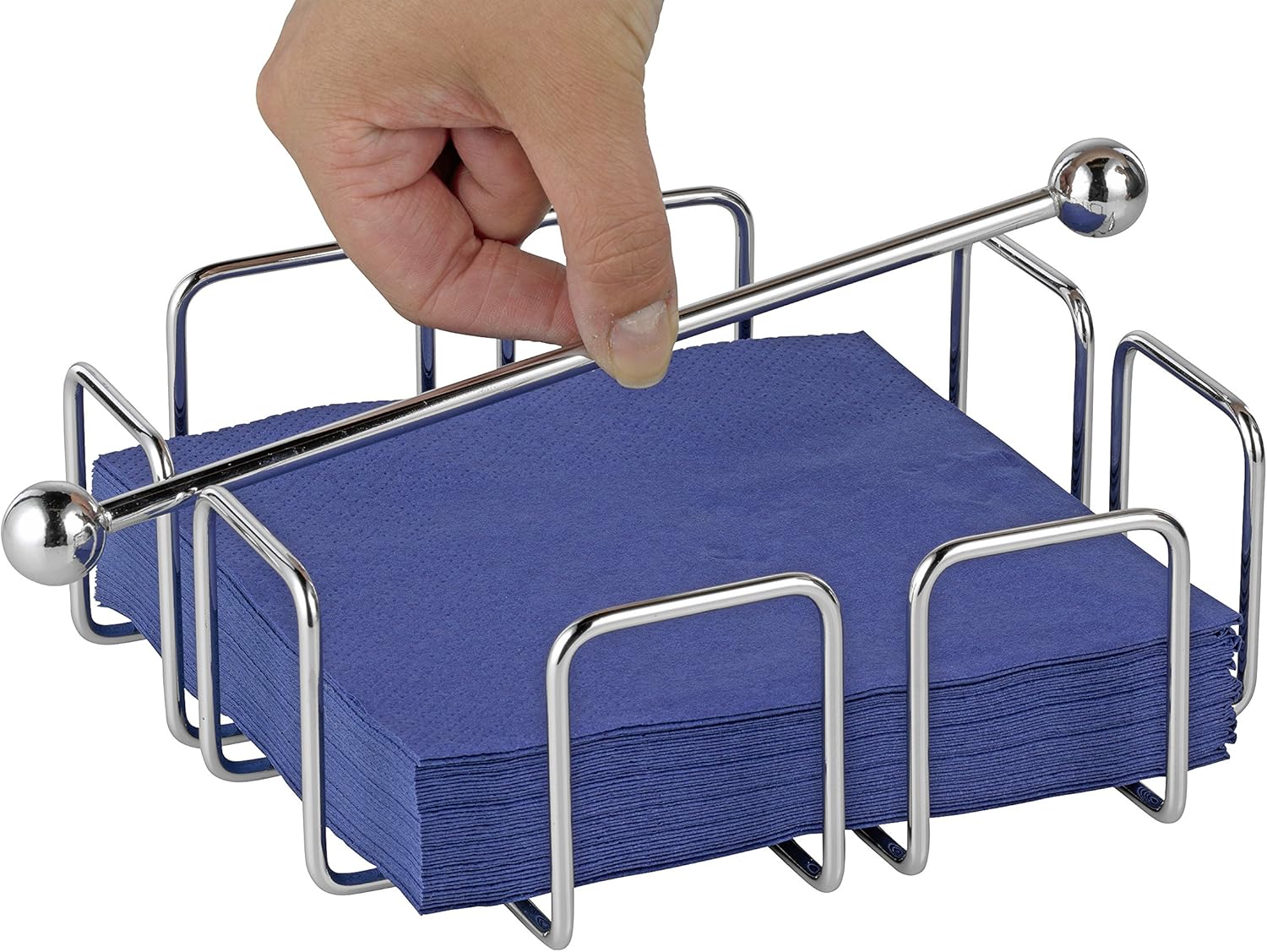 Esmeyer Wire Chrome Plated Iron Napkin Holder, Silver by Esmeyer