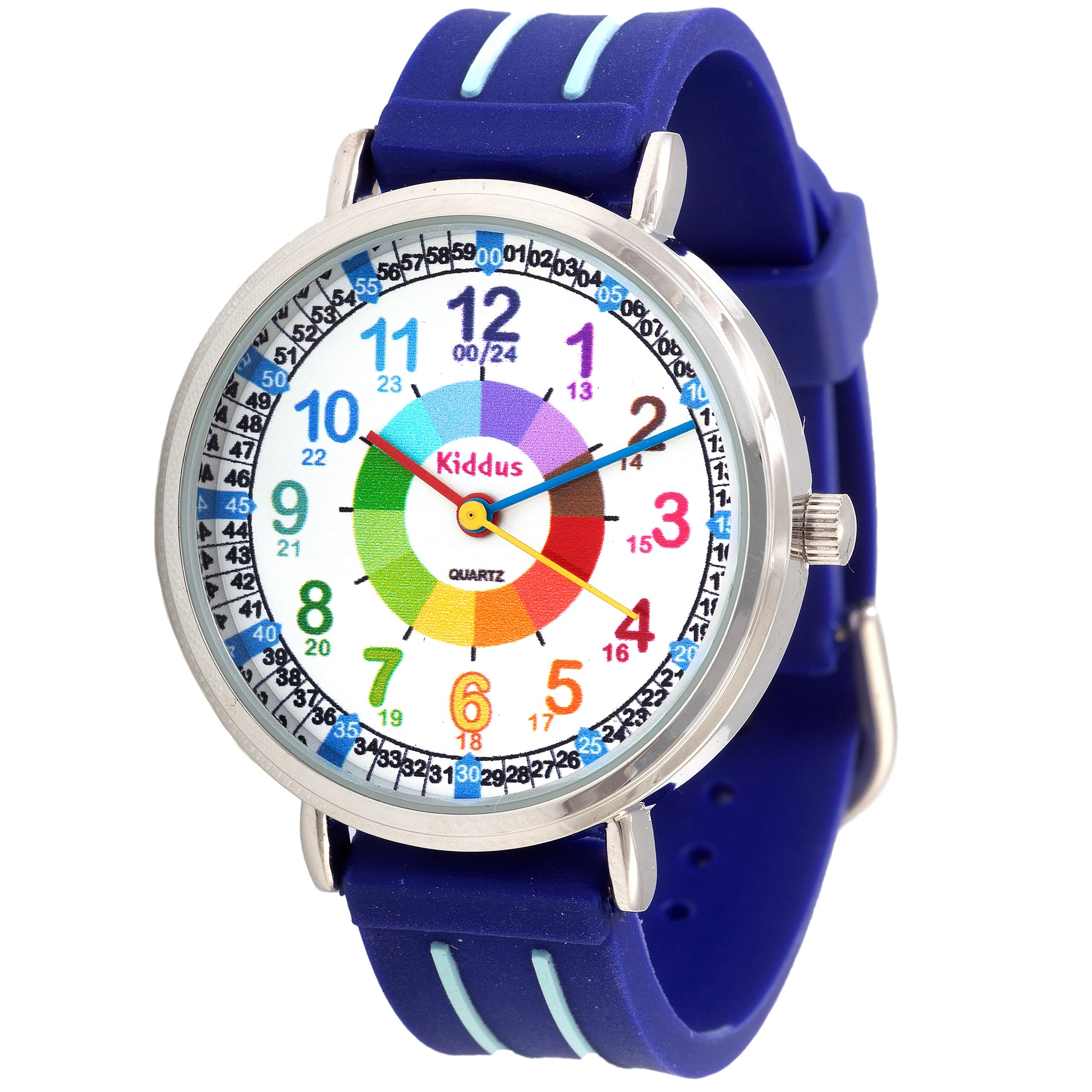 Kiddus Kiddus Reloj Educativo Analógico para Niño, Niña, Infantil. Aprende la Hora con Nuestro Fácil Sistema Time Teacher, Ejercicios Incluídos.