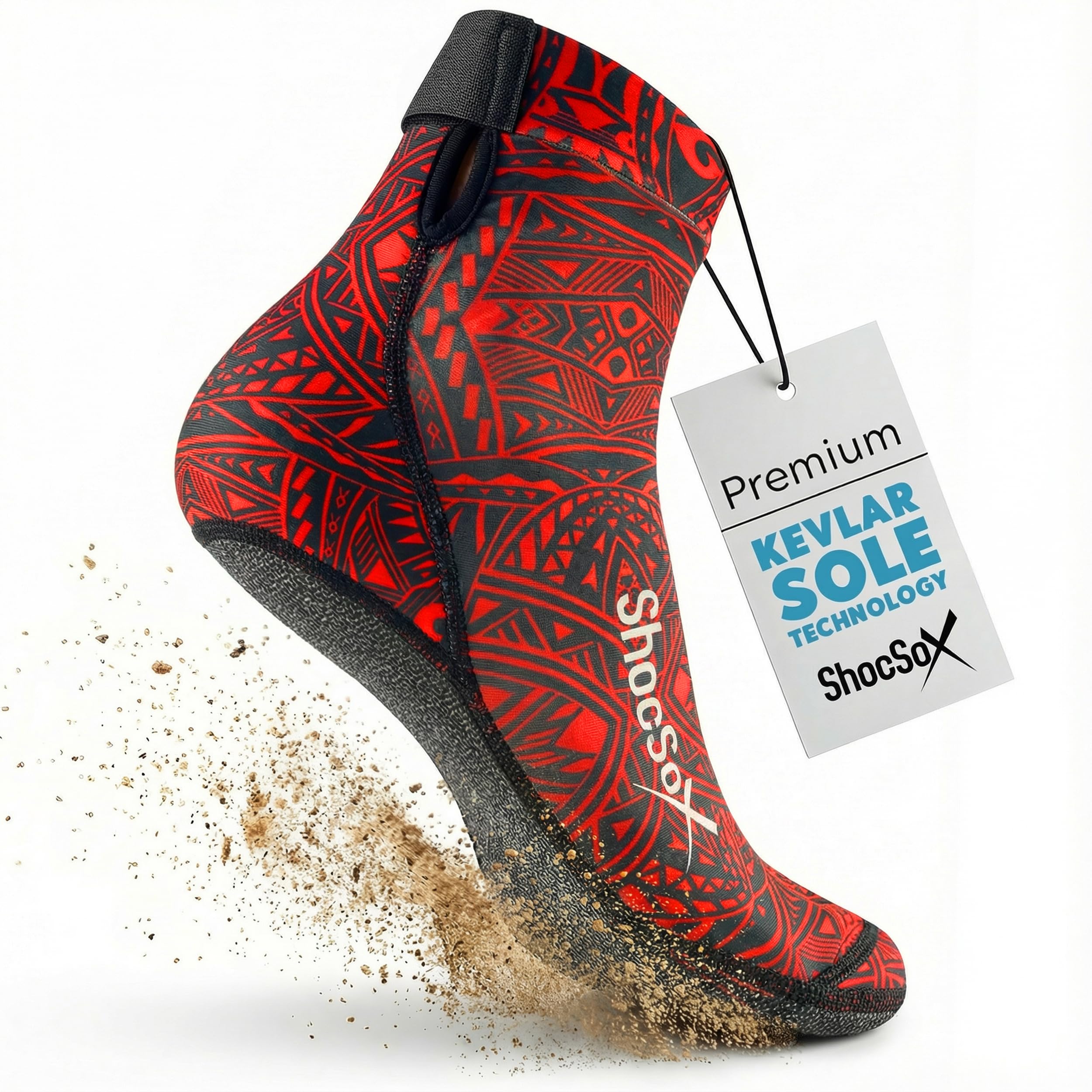 ShocSox Sand Socks for Beach Volleyball & Soccer – Reinforced Sand Volleyball Socks with No-Holes Soles & Maximum Protection